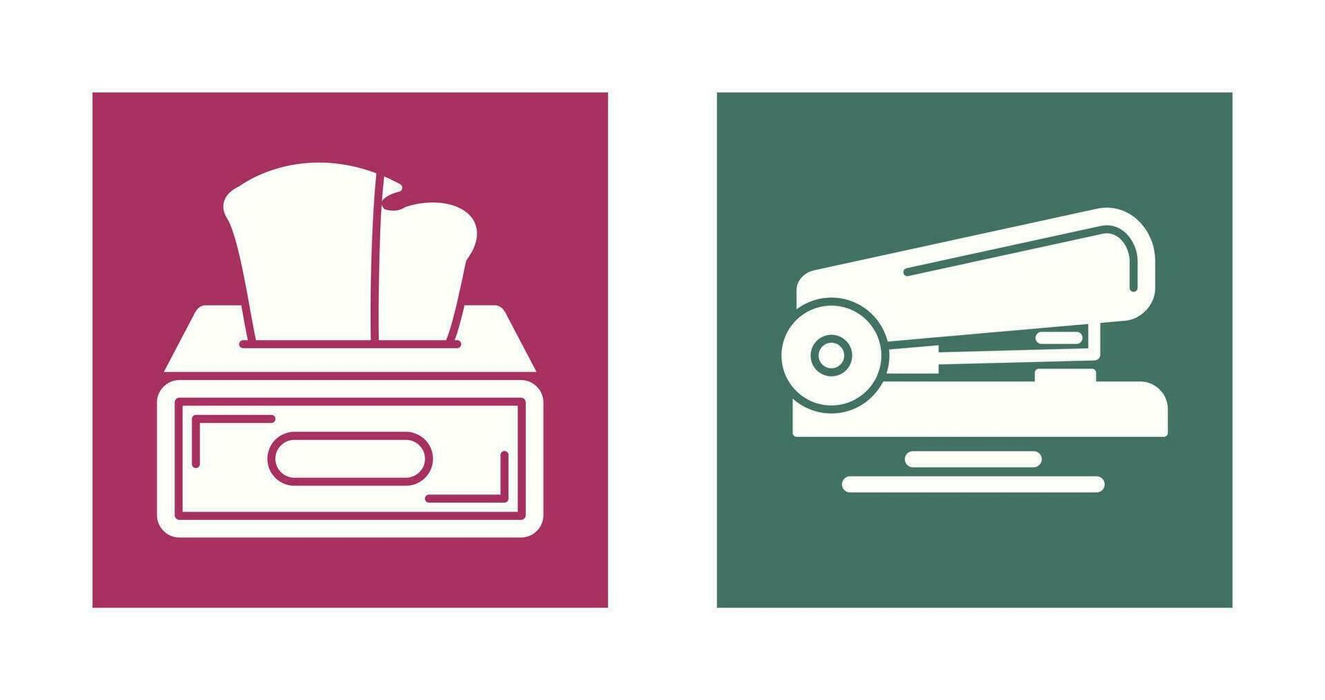 Tissue Box and Stapler Icon vector