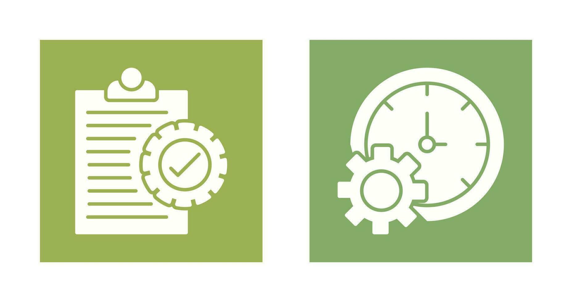 Check List and Time Setting Icon vector