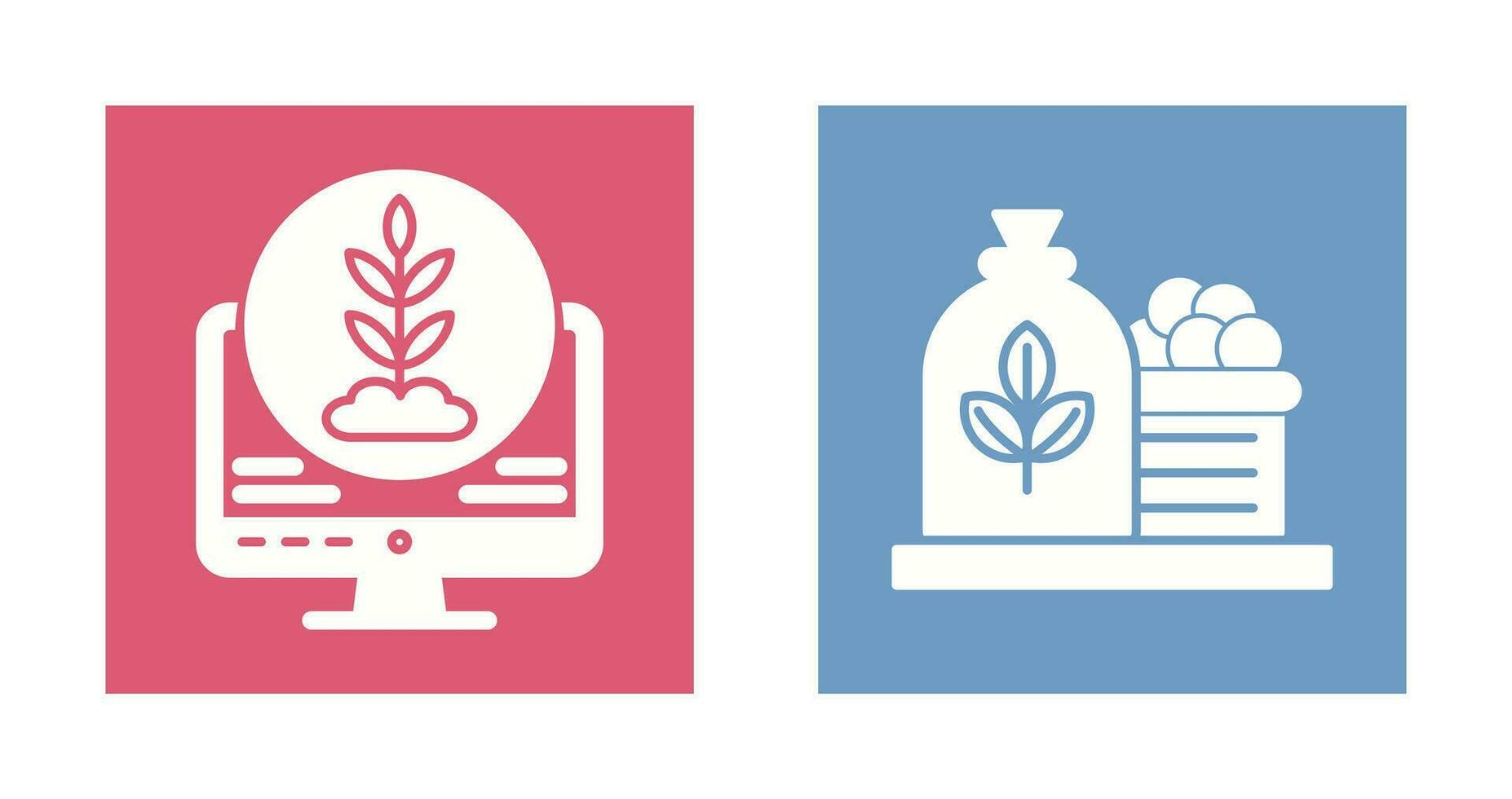 planta y cosecha icono vector