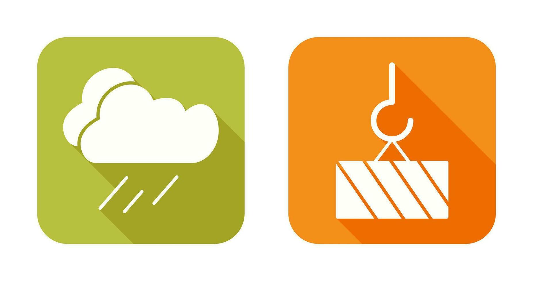 rain and heavy machinery  Icon vector