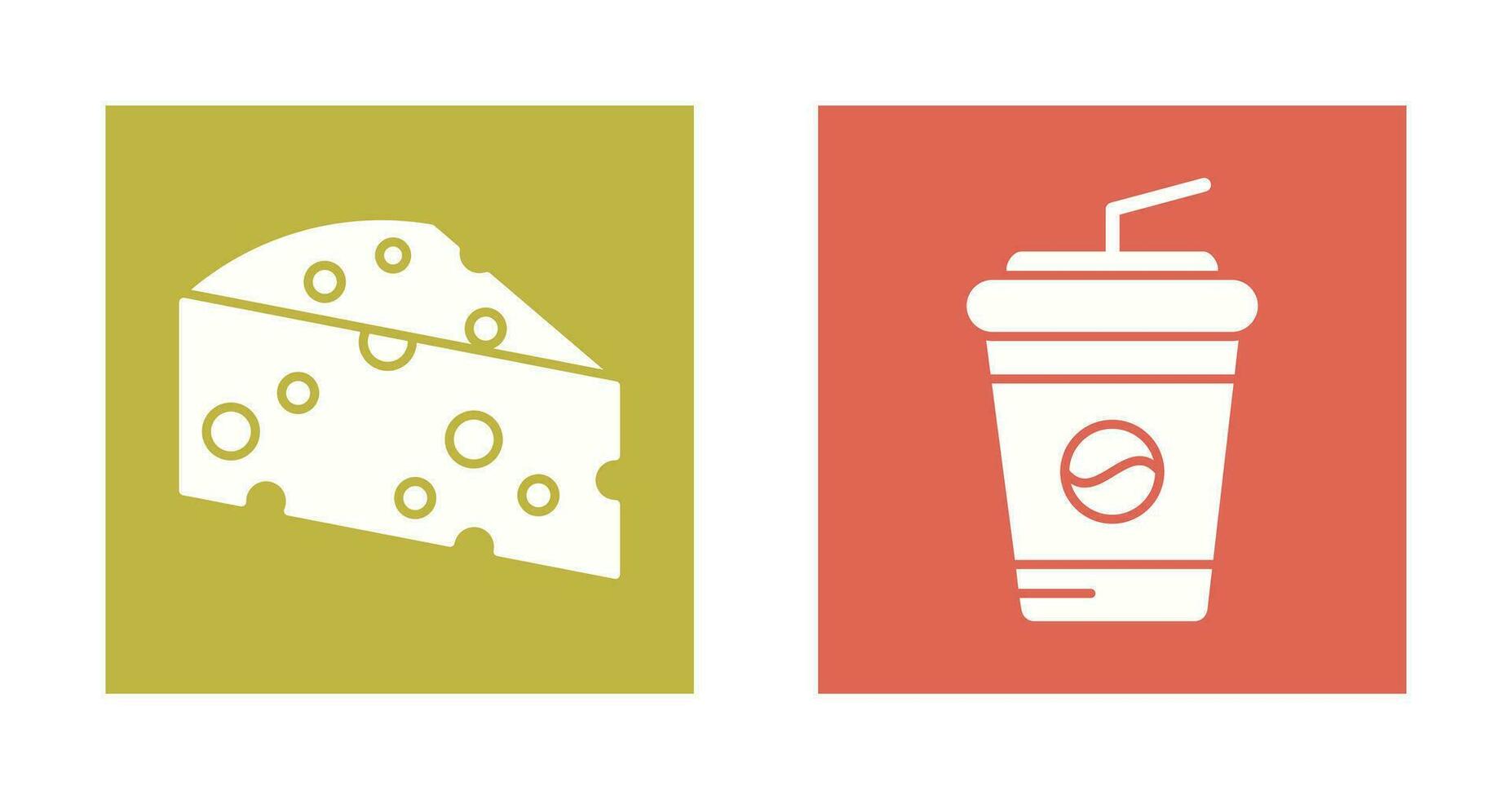 Cheese and Soda Icon vector