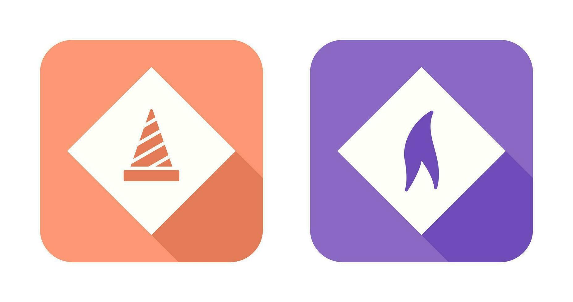 under construction and flammable material  Icon vector