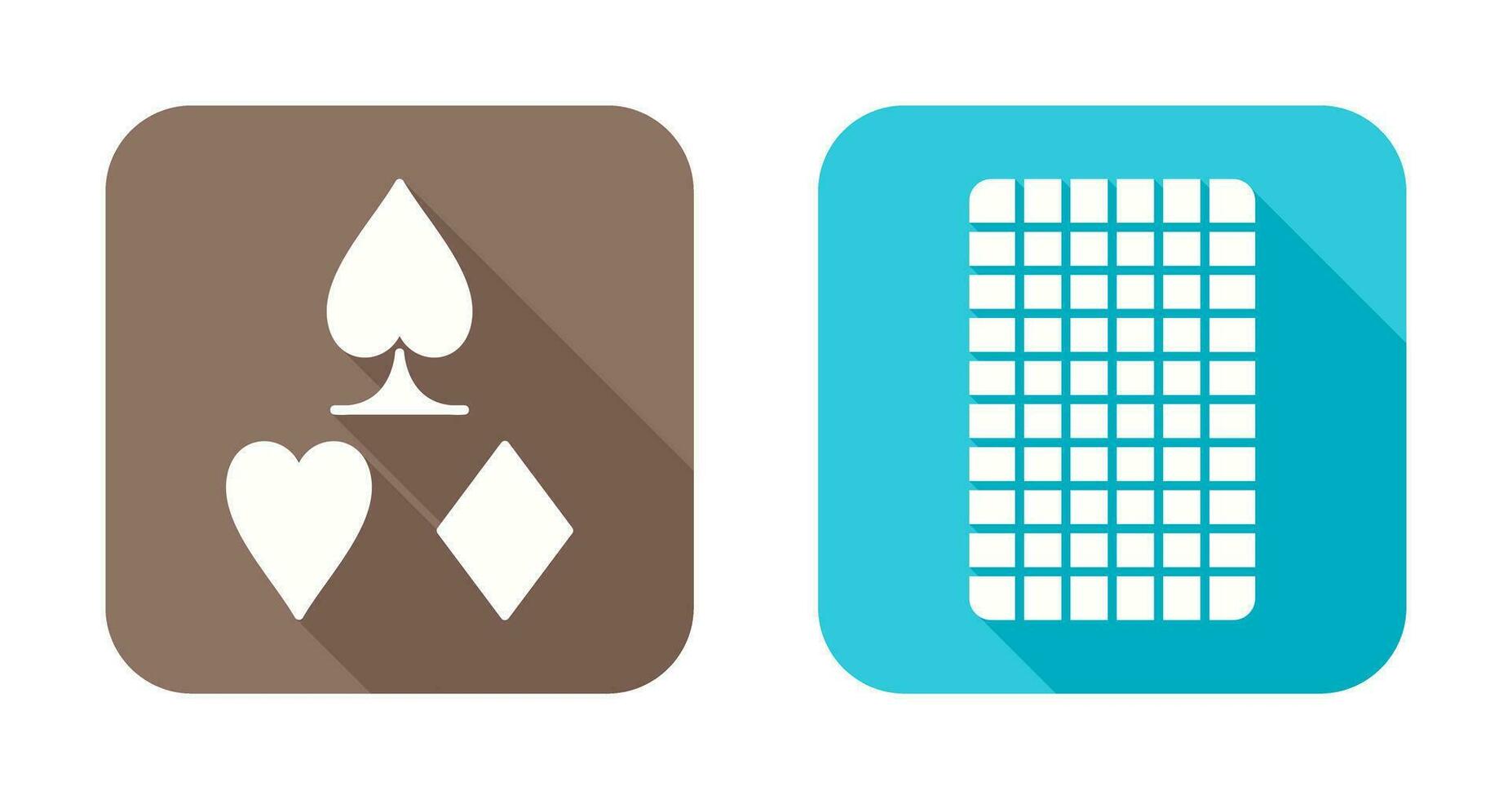 card suits and card backward Icon vector