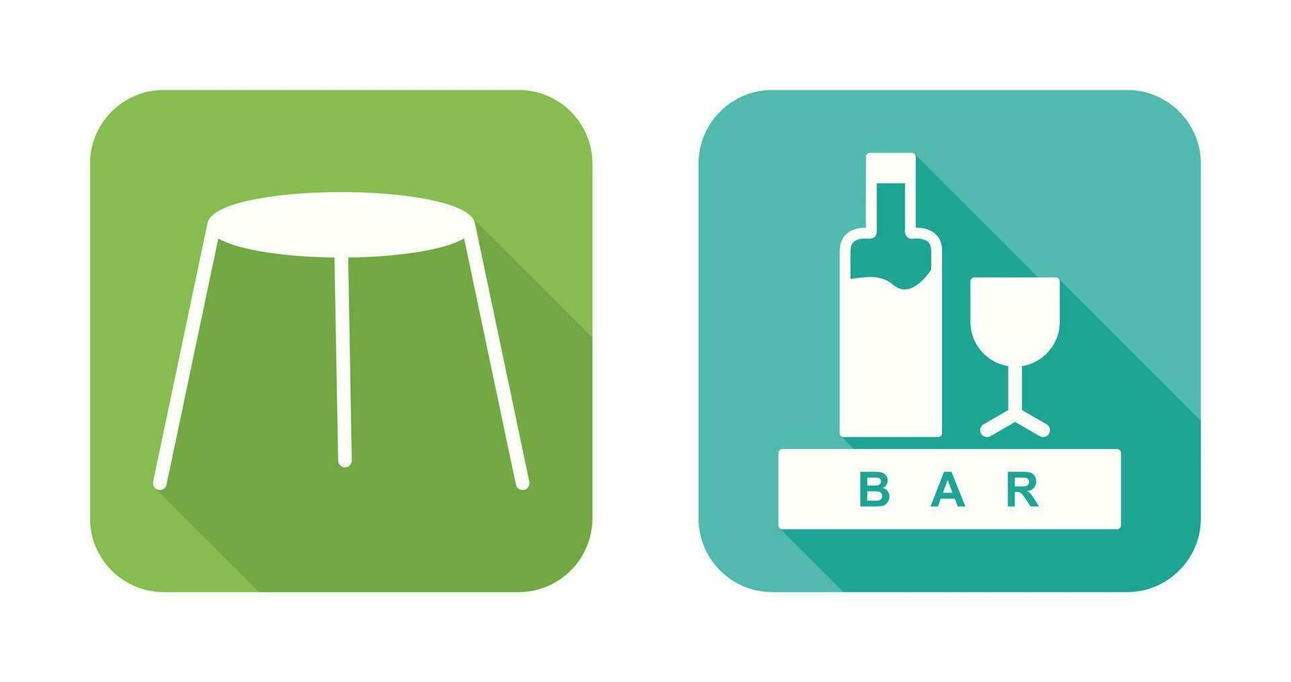 stool and bar sign Icon vector