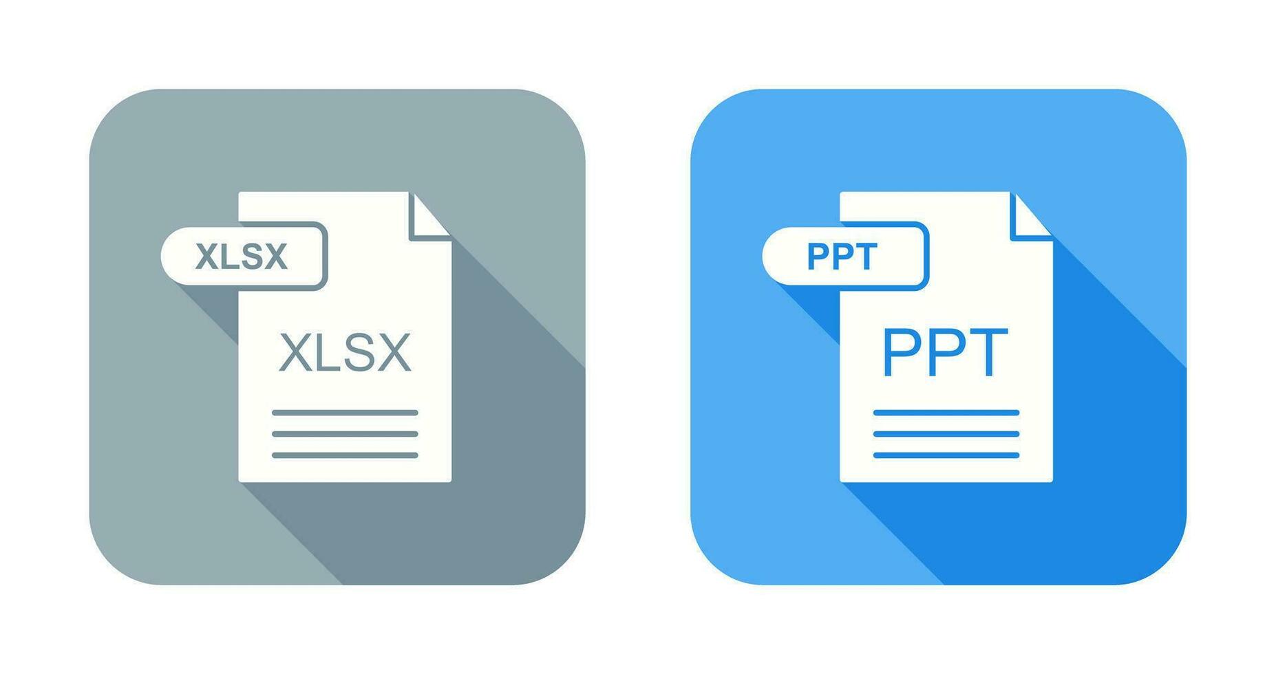 XLSX and PPT Icon vector