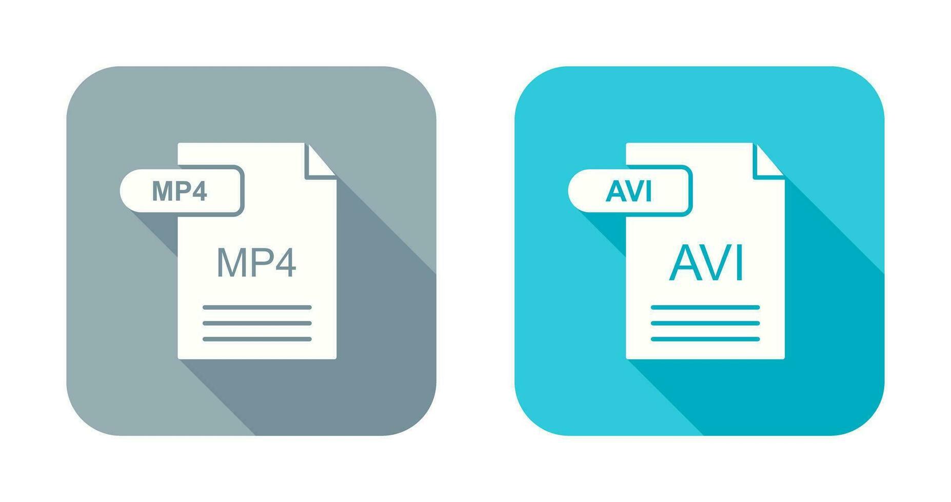 MP4 and AVI  Icon vector