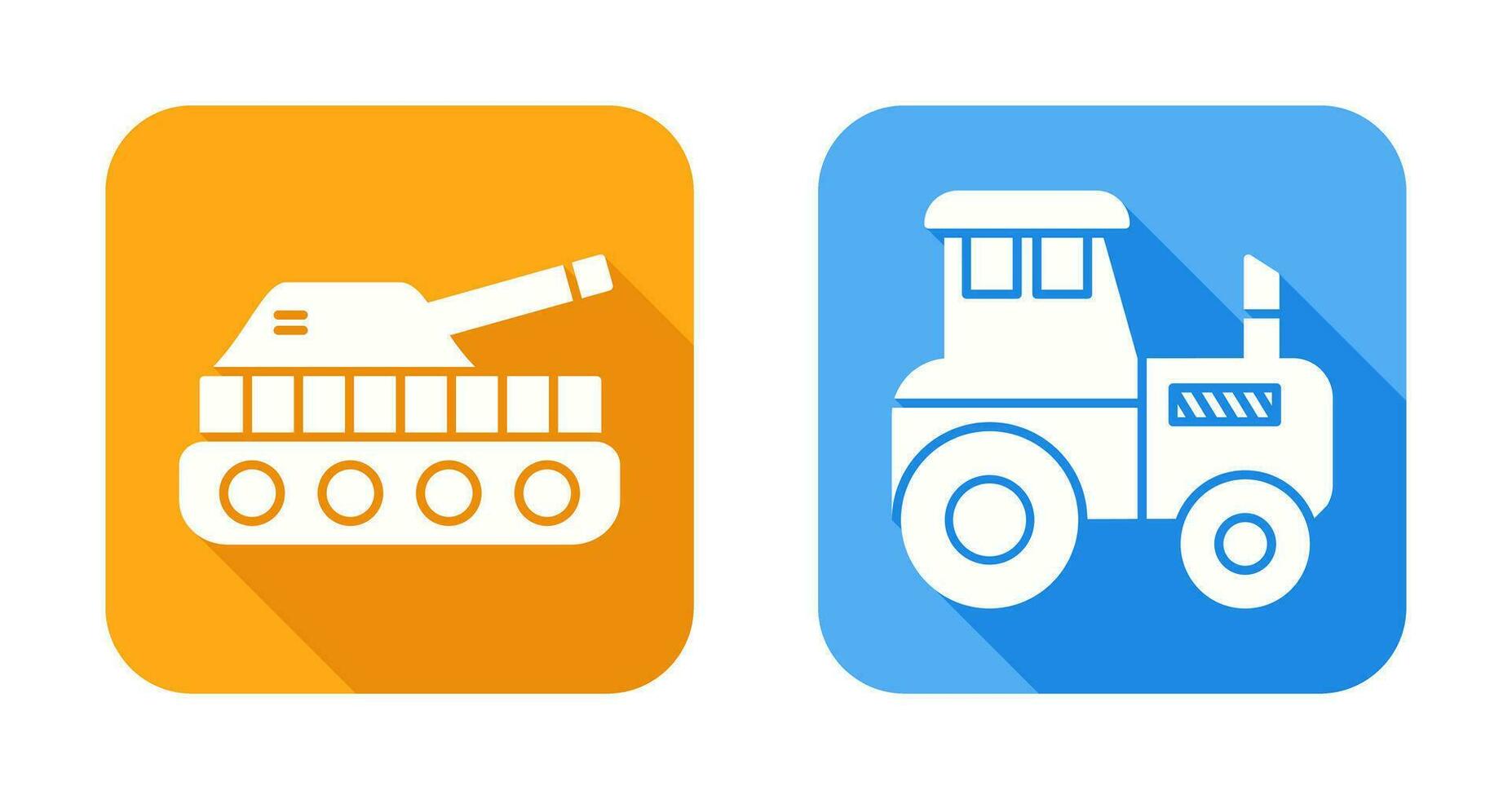 Tank and Tractor Icon vector