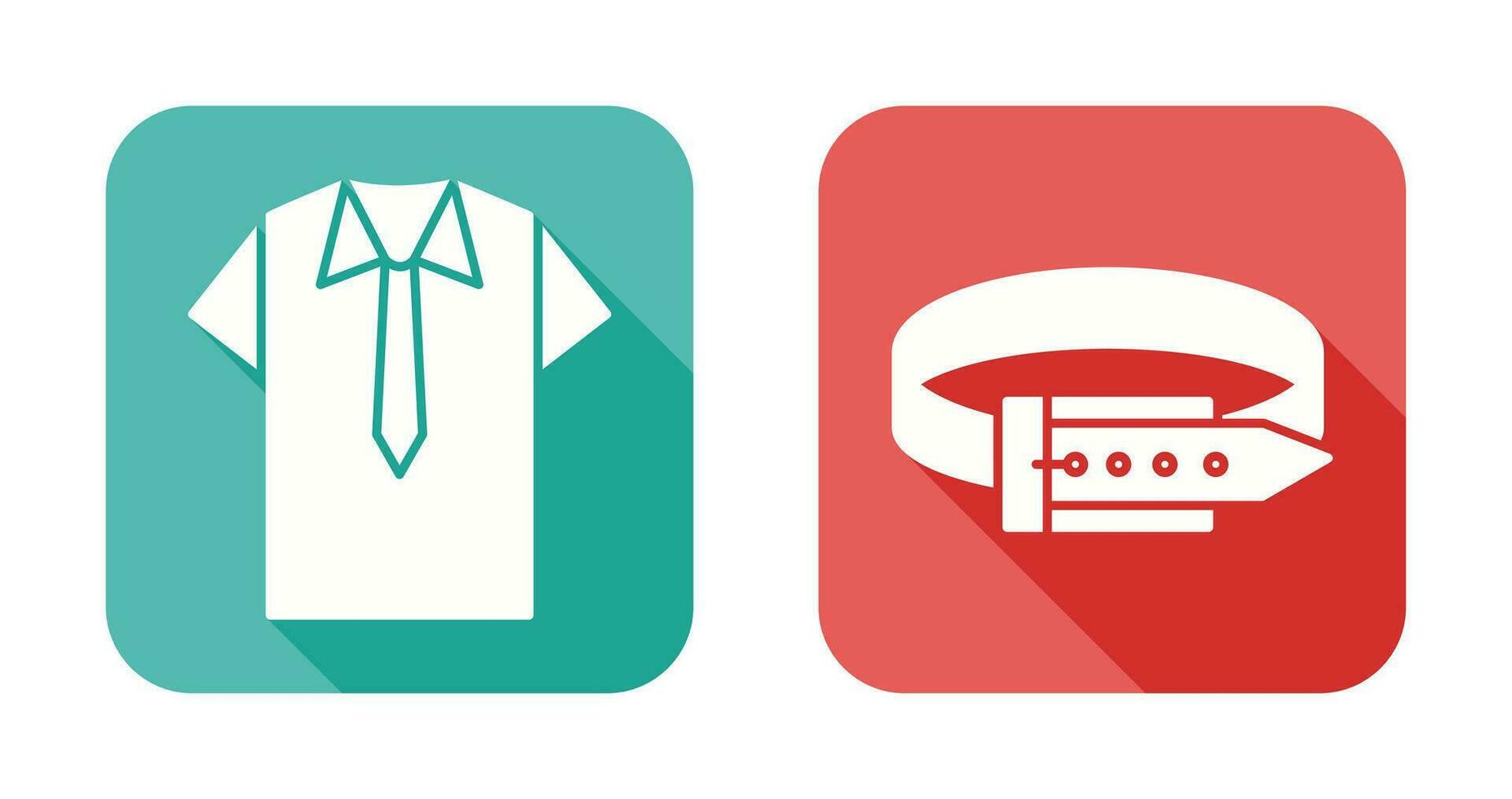 Shirt and Tie and Belt Icon vector