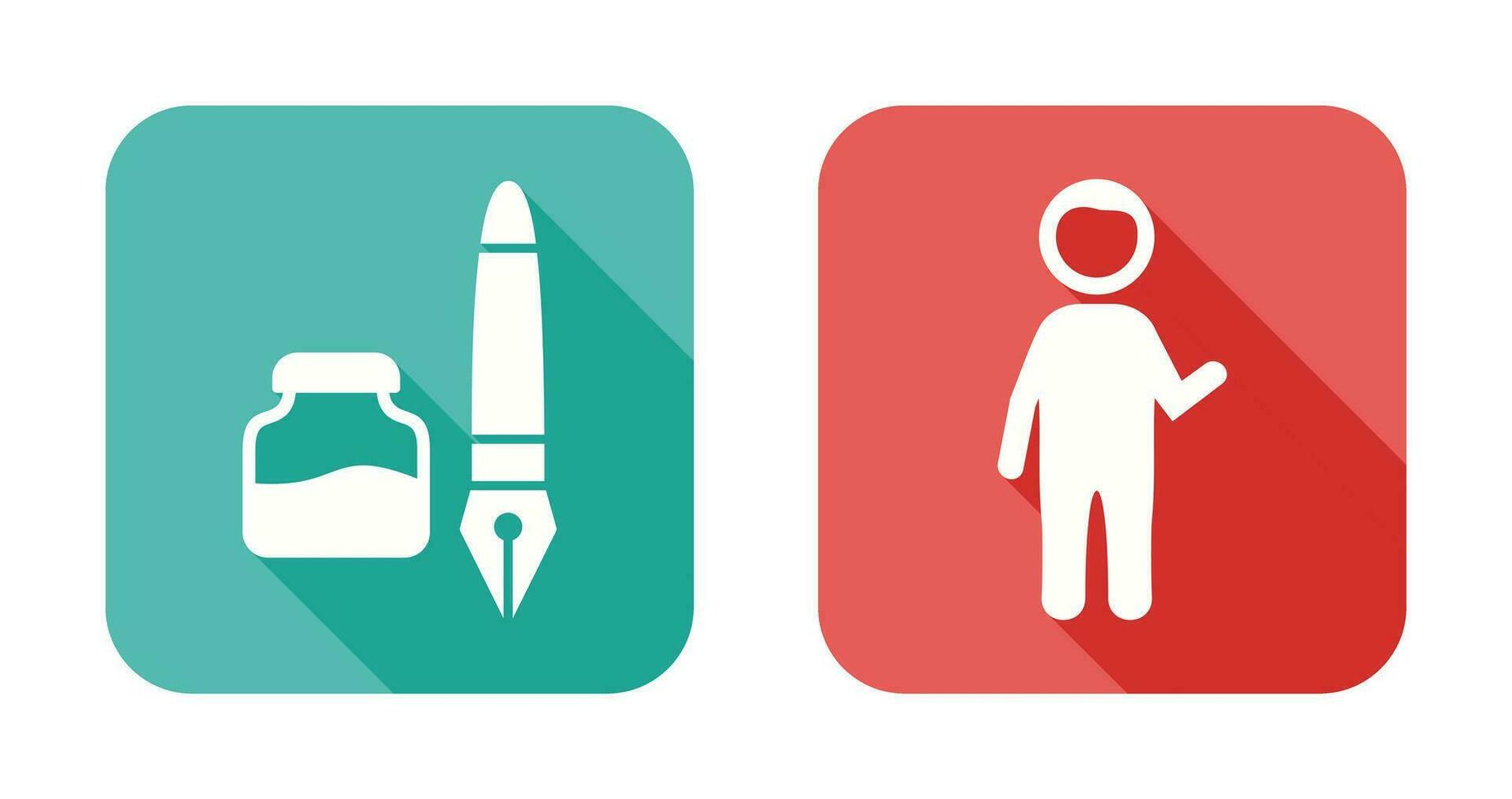 Ink and Pen and Museum Guide Icon vector