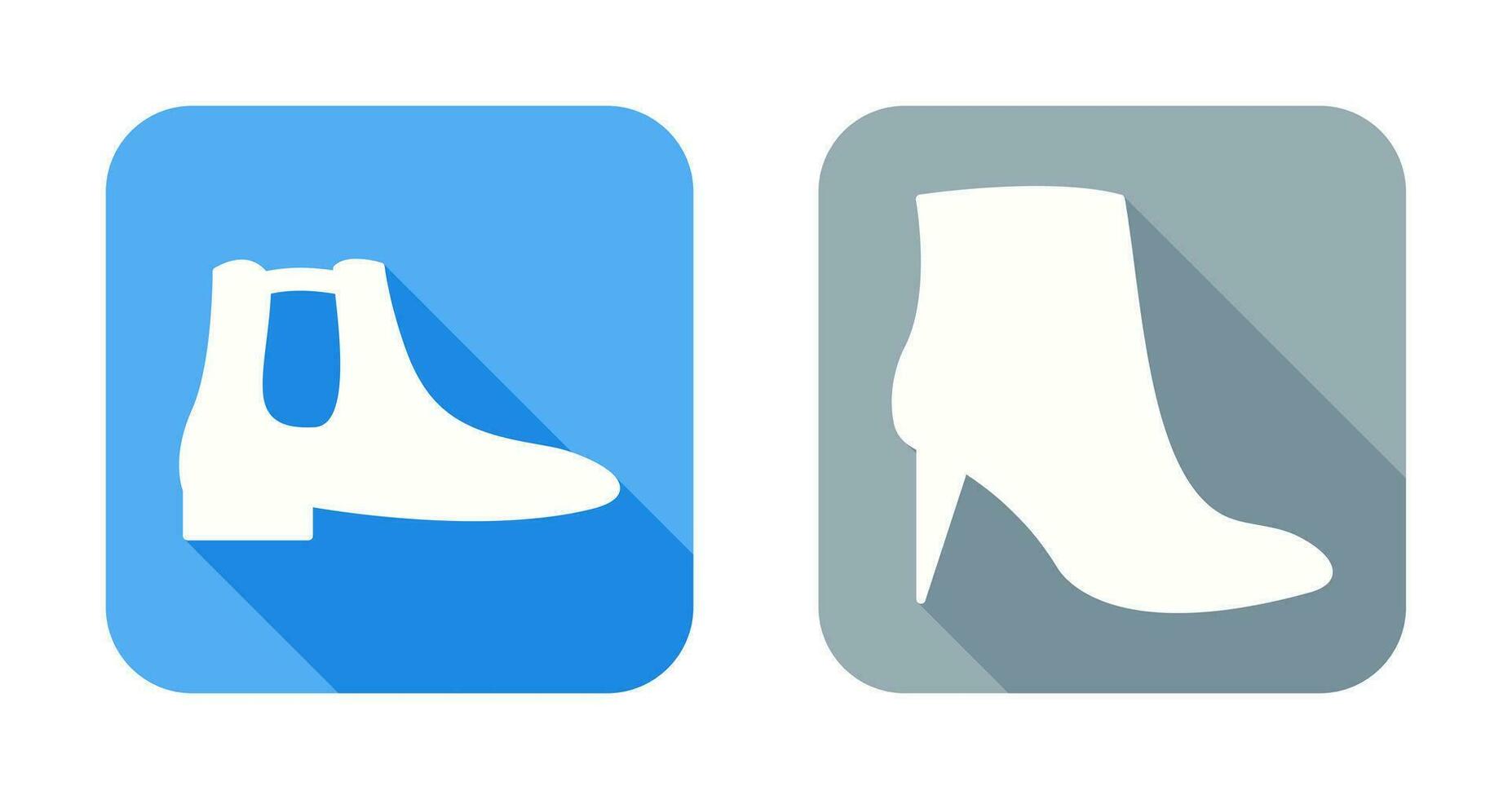 Men Boots and high heels Icon vector