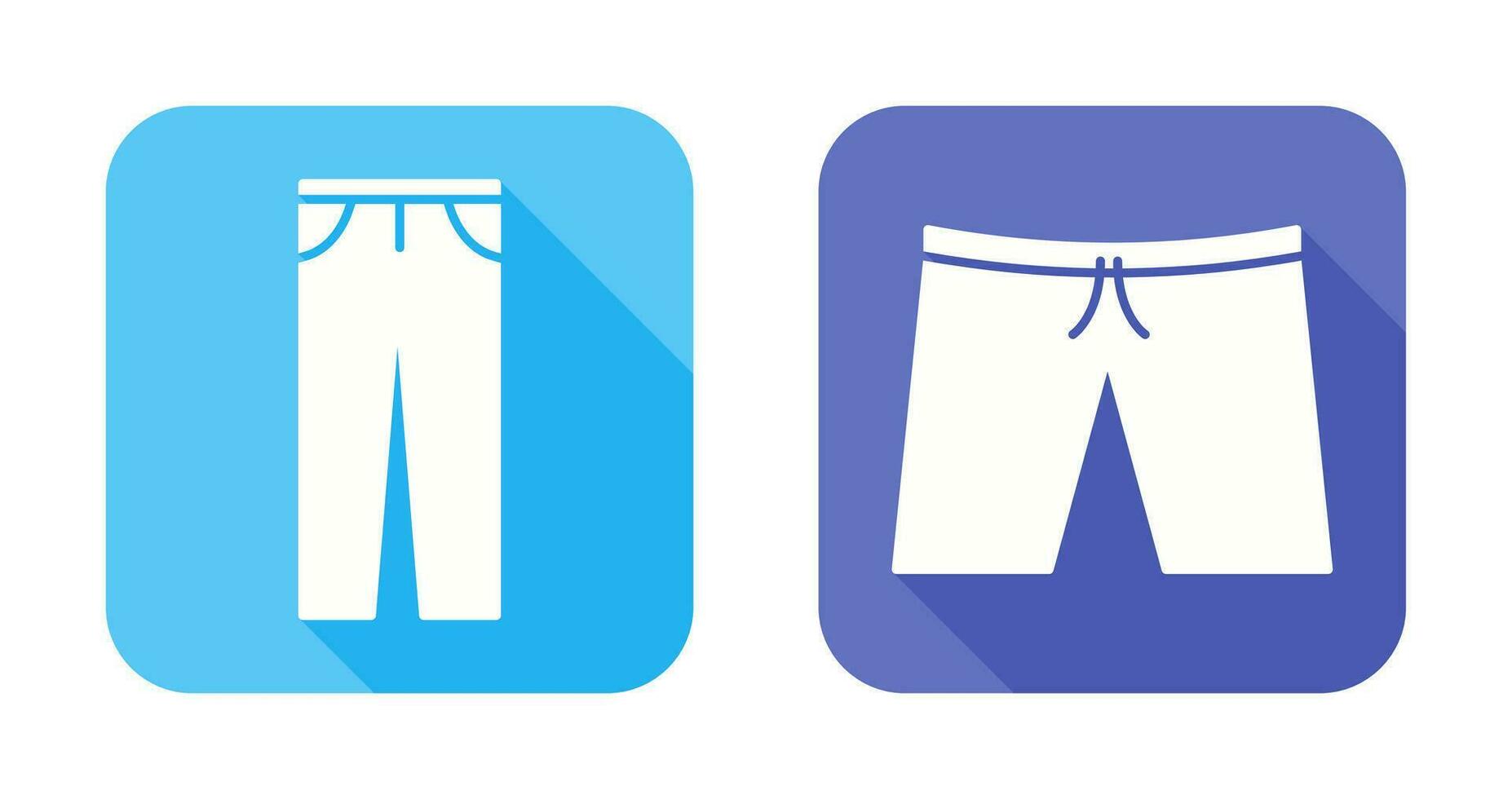 pantalones y pantalones cortos icono vector