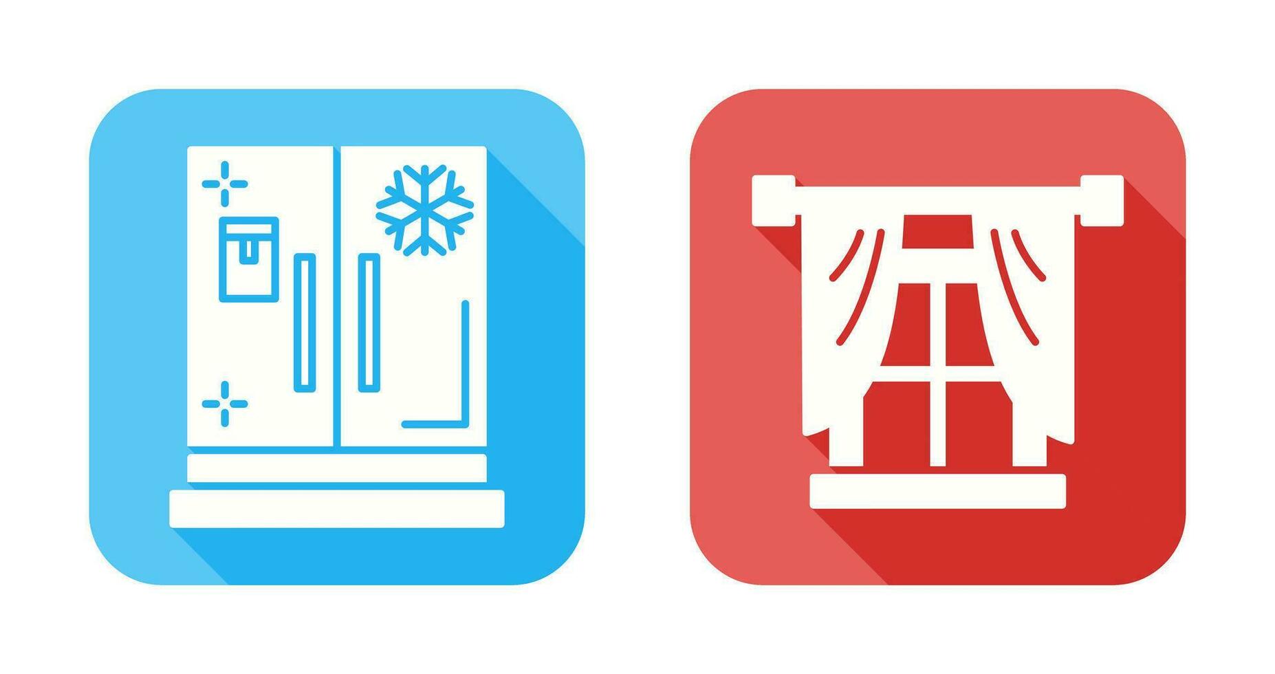 Window and Fridge Icon vector