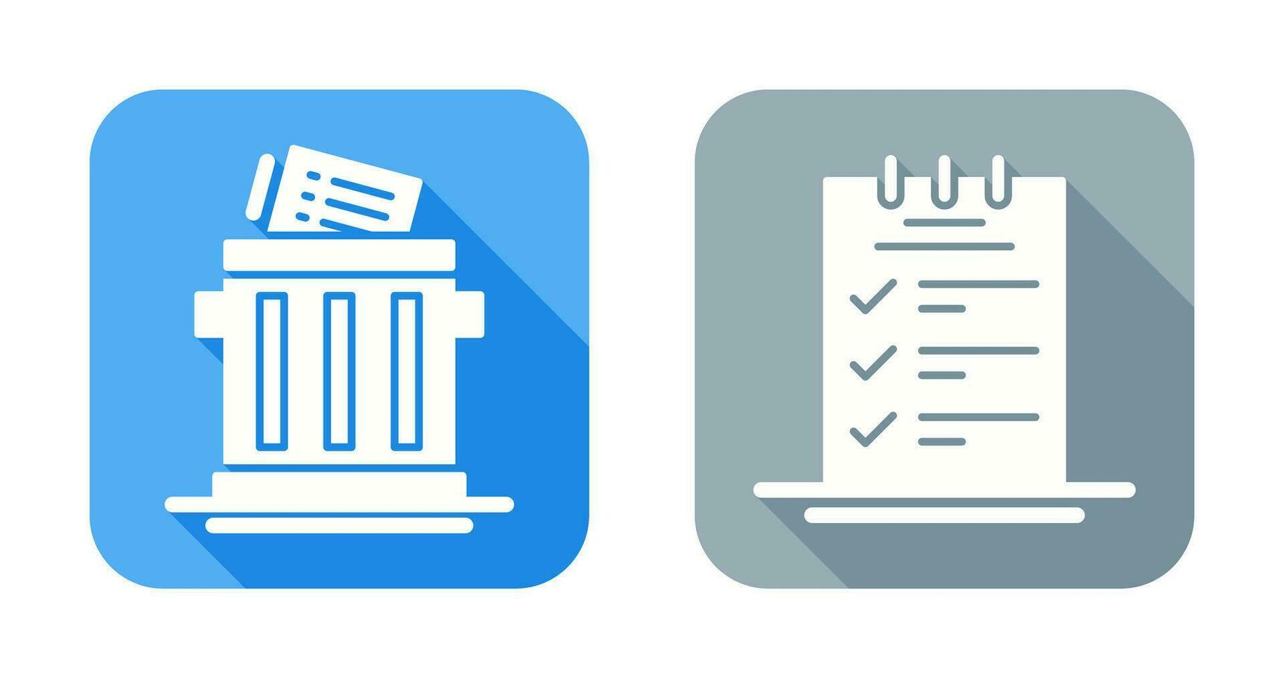 Trash List and Booking CheckList Icon vector
