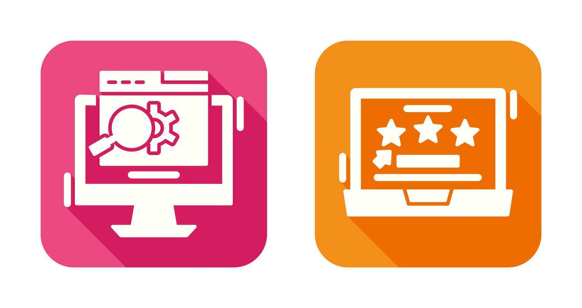 Search Engine and Rating Icon vector