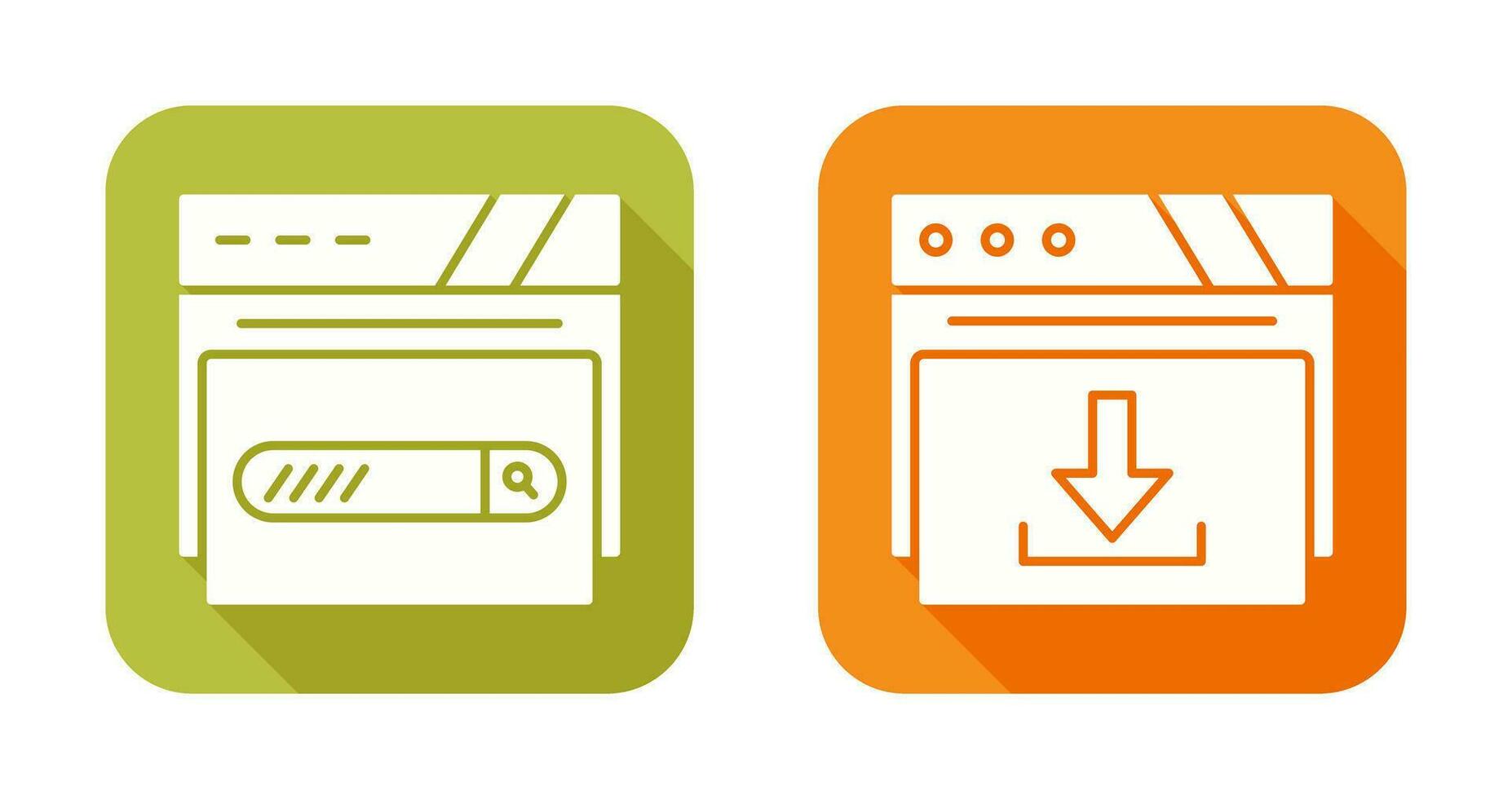 Search Bar and Download Icon vector