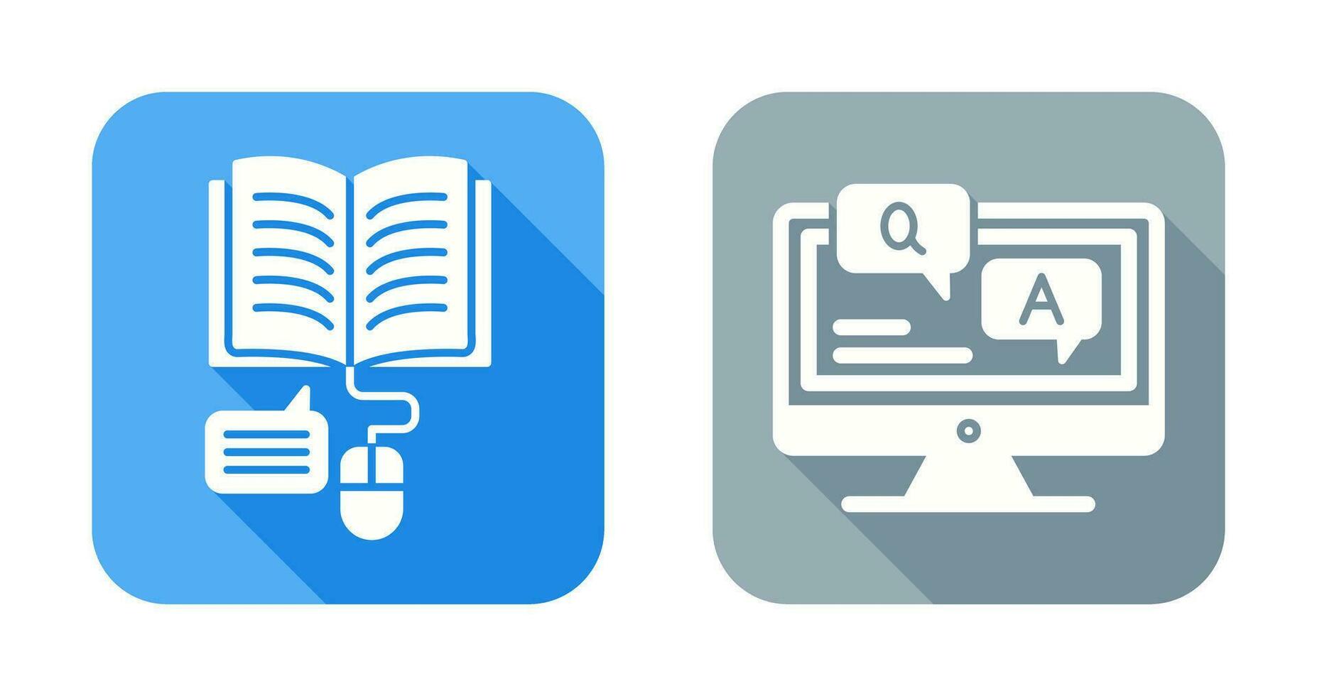 Online Learning and Faq Icon vector