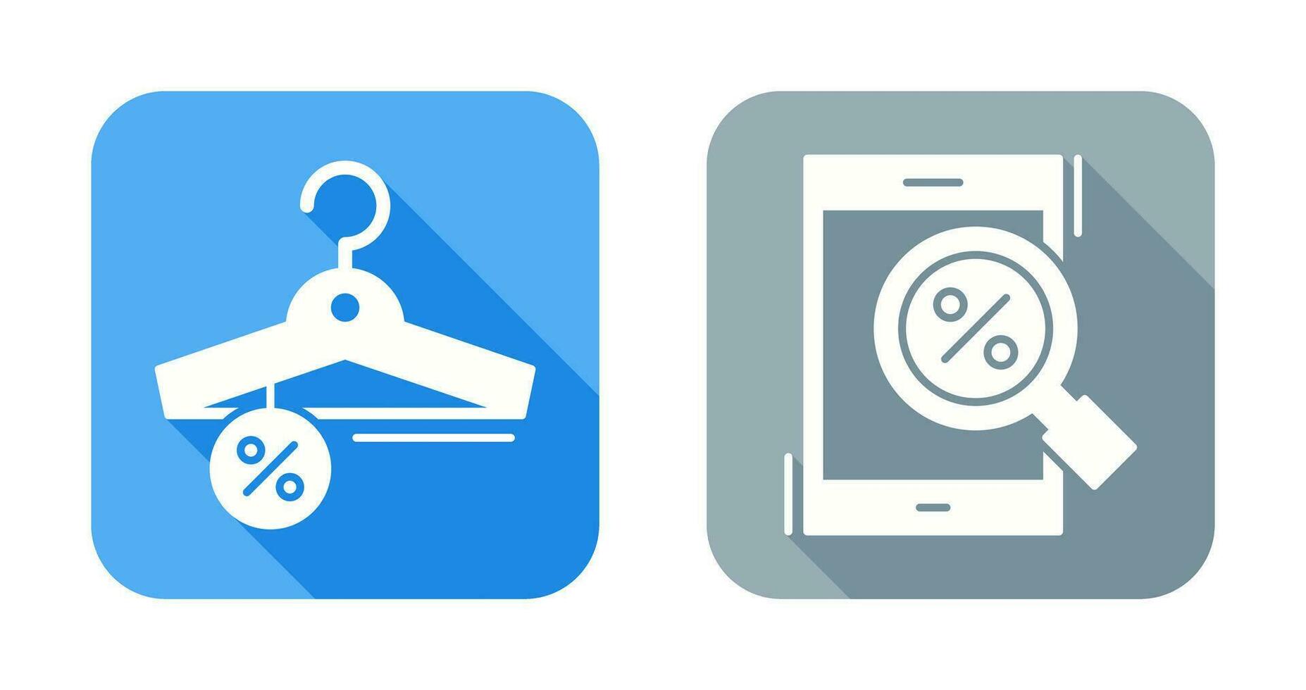 Hanger and Magnifying Glass Icon vector