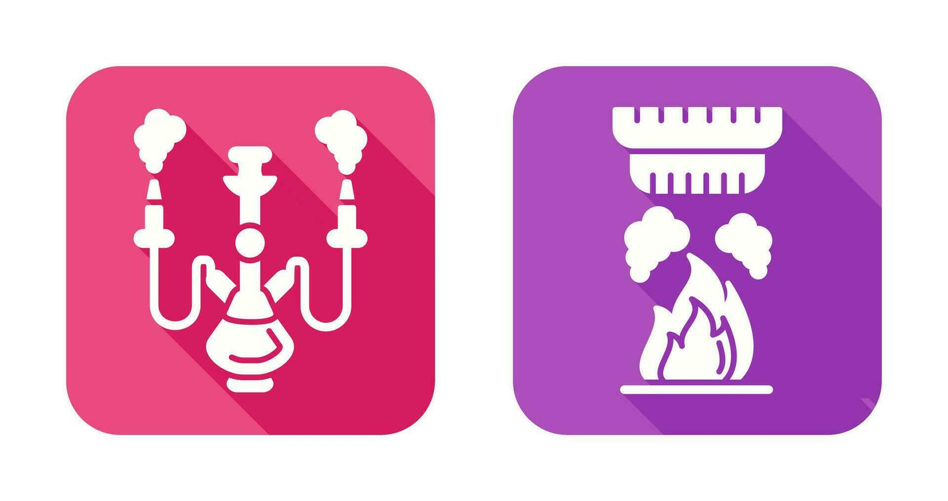 Shisha and Smoke Detector Icon vector