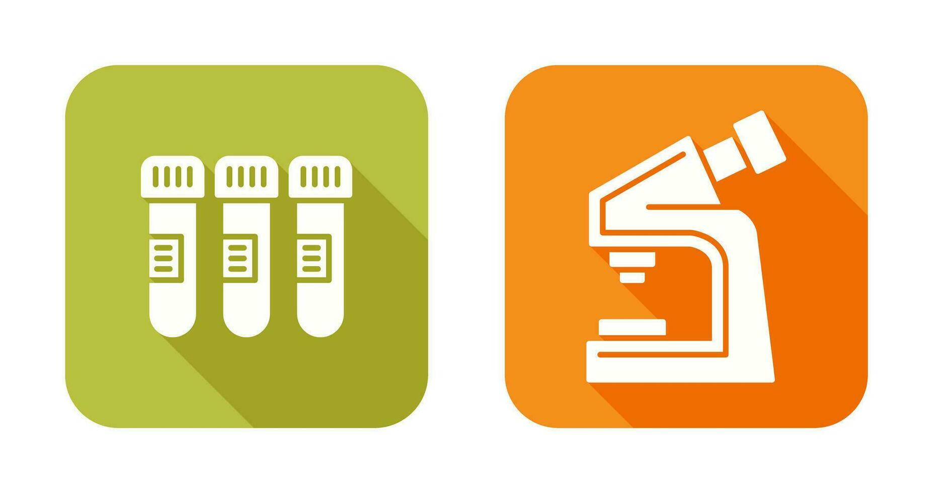 Test Tube and Microscope Icon vector