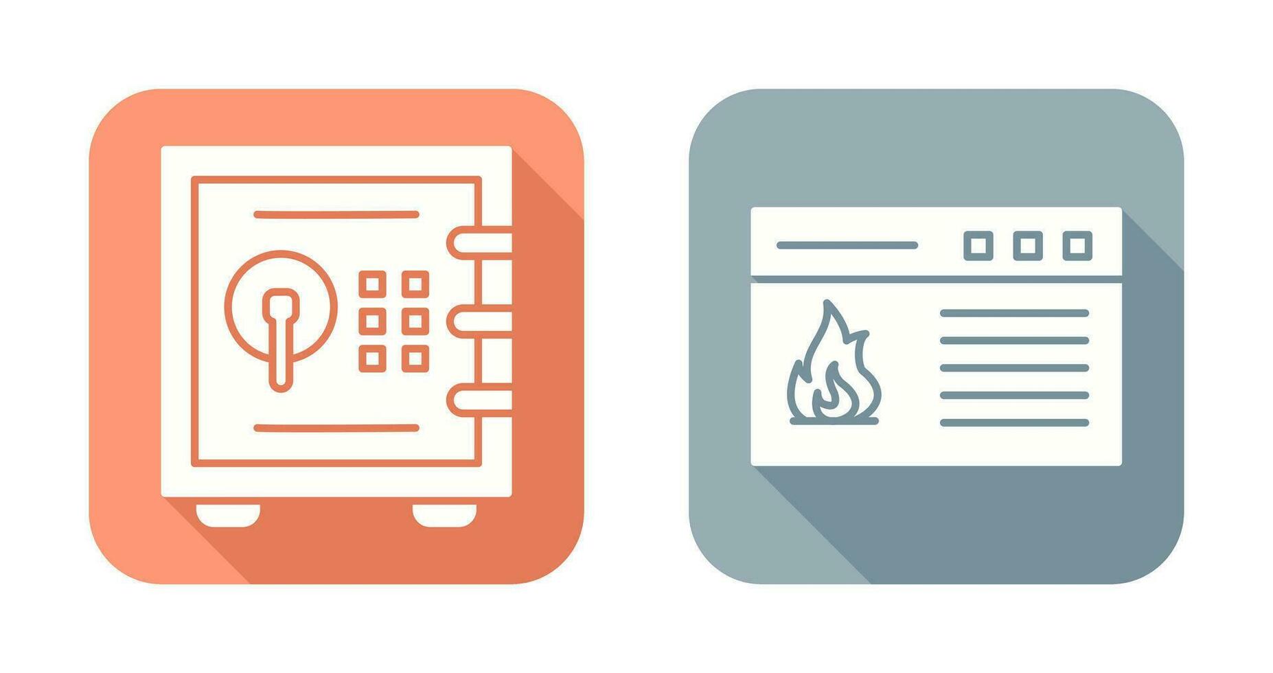 Fire and Safe Icon vector