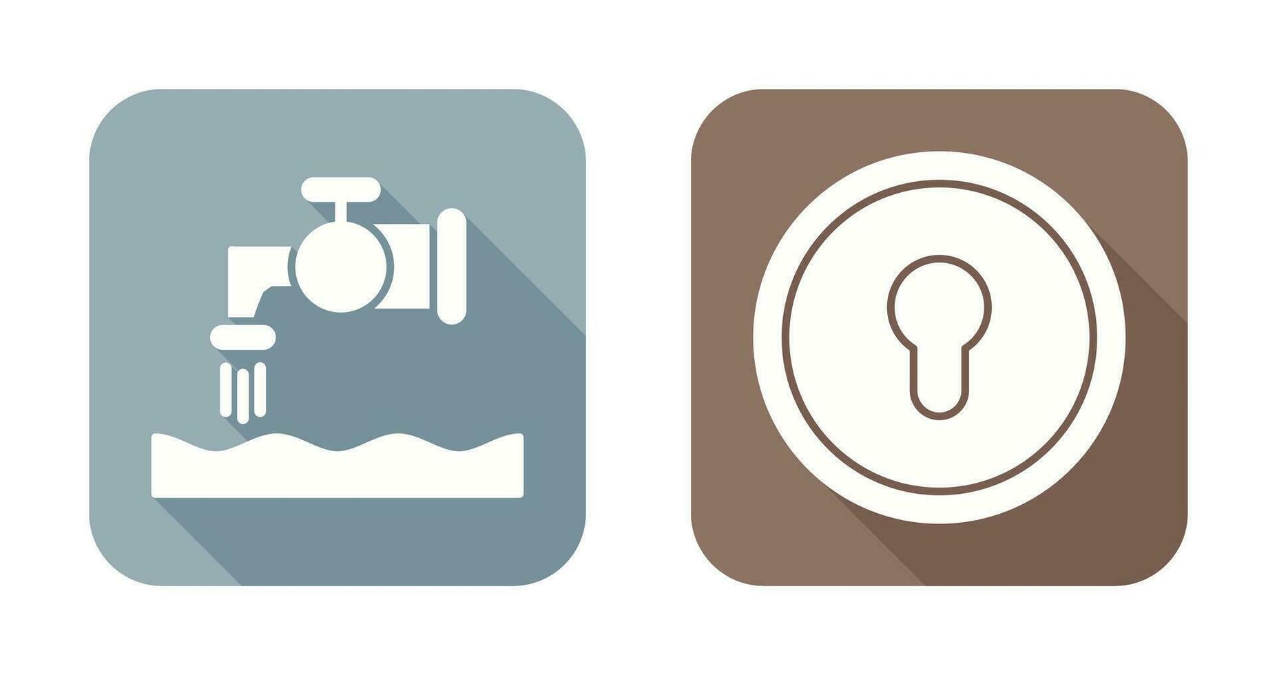 Water House and Key Hole Icon vector