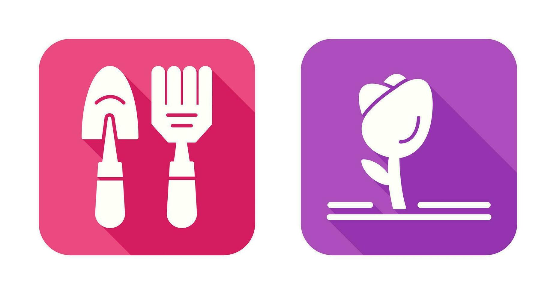 Gardening Tools and Tulip Icon vector