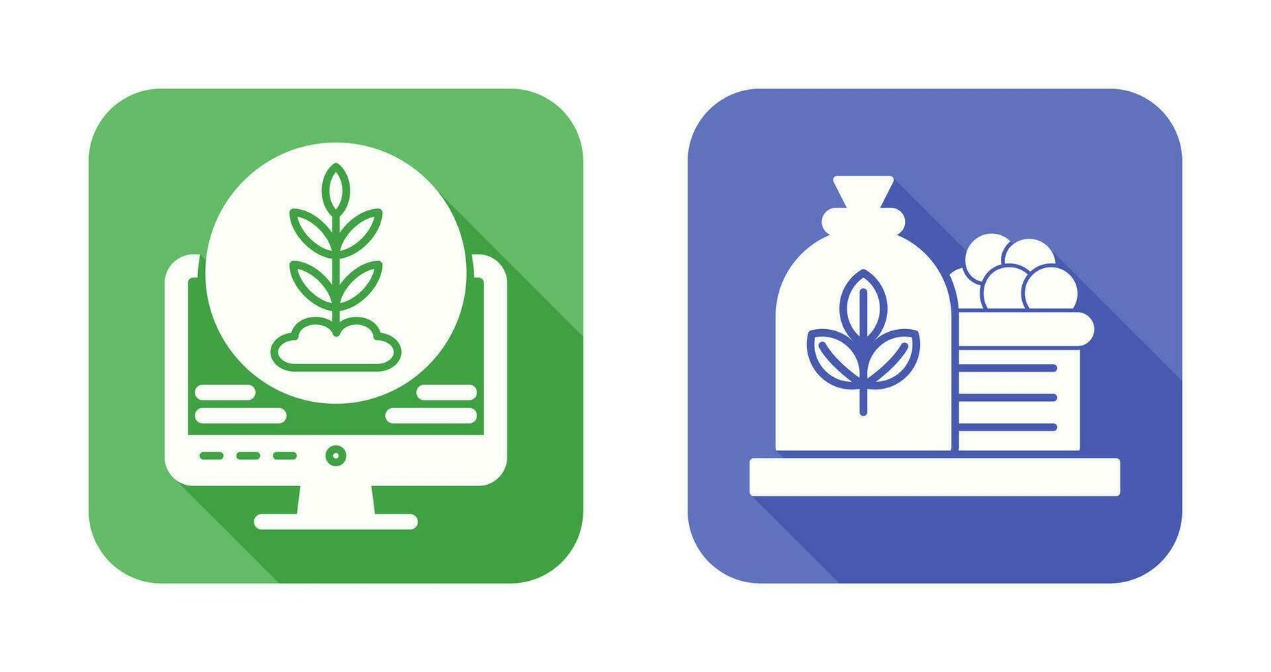 planta y cosecha icono vector