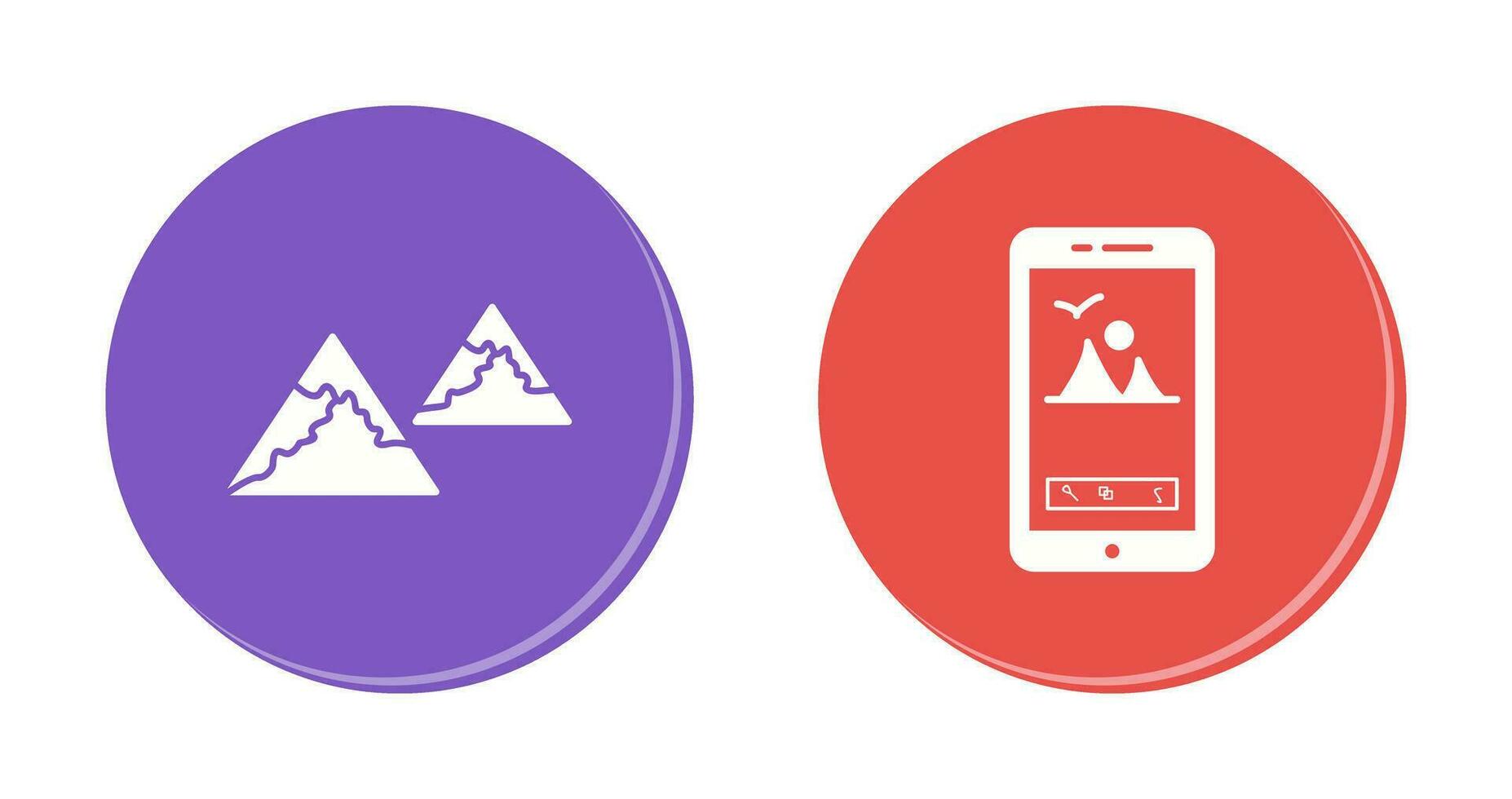 mountain and edit pictures Icon vector