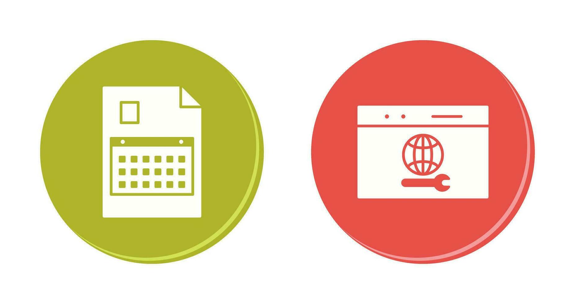 content planning and web support  Icon vector