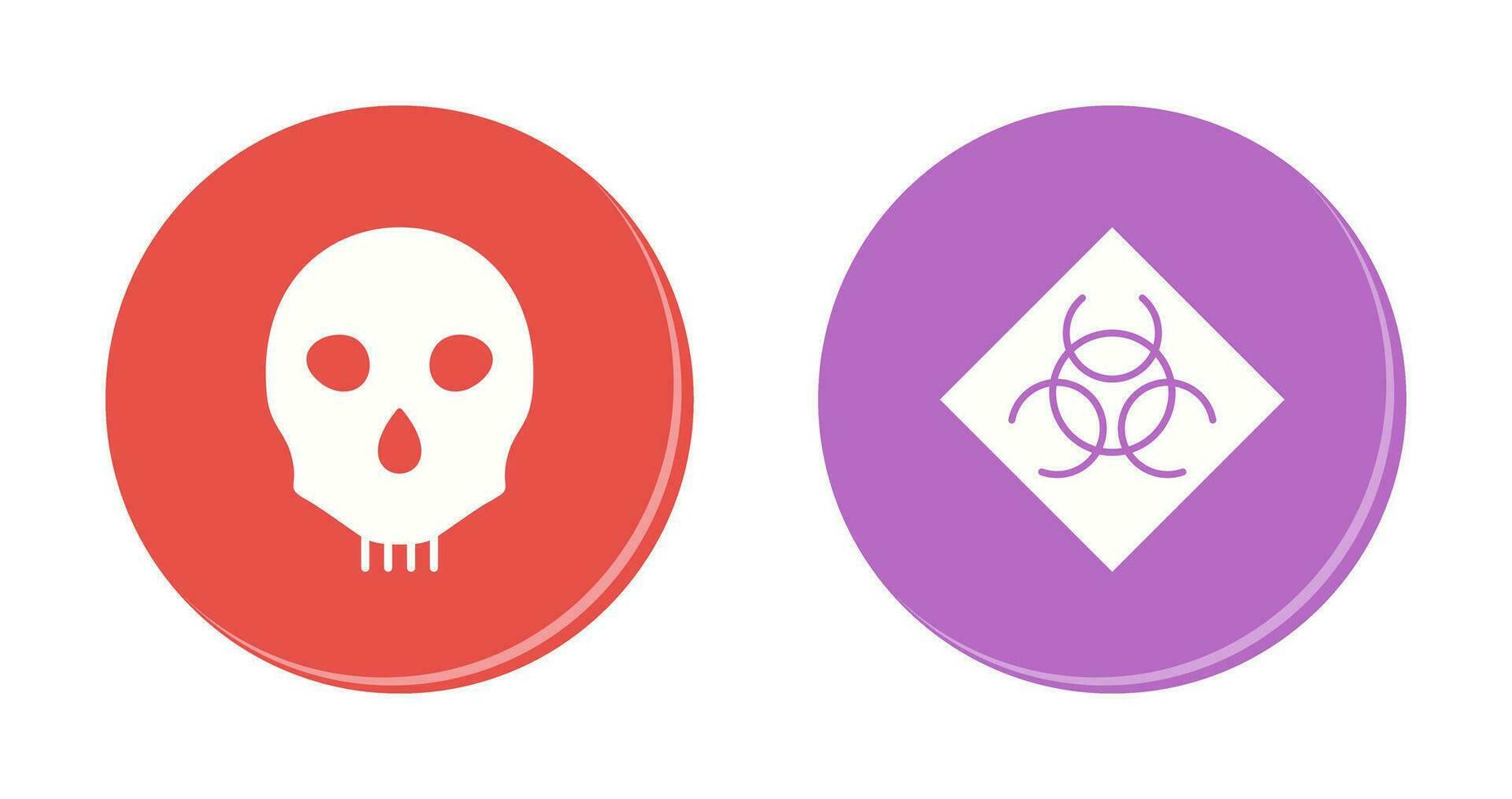 danger and biological hazard  Icon vector