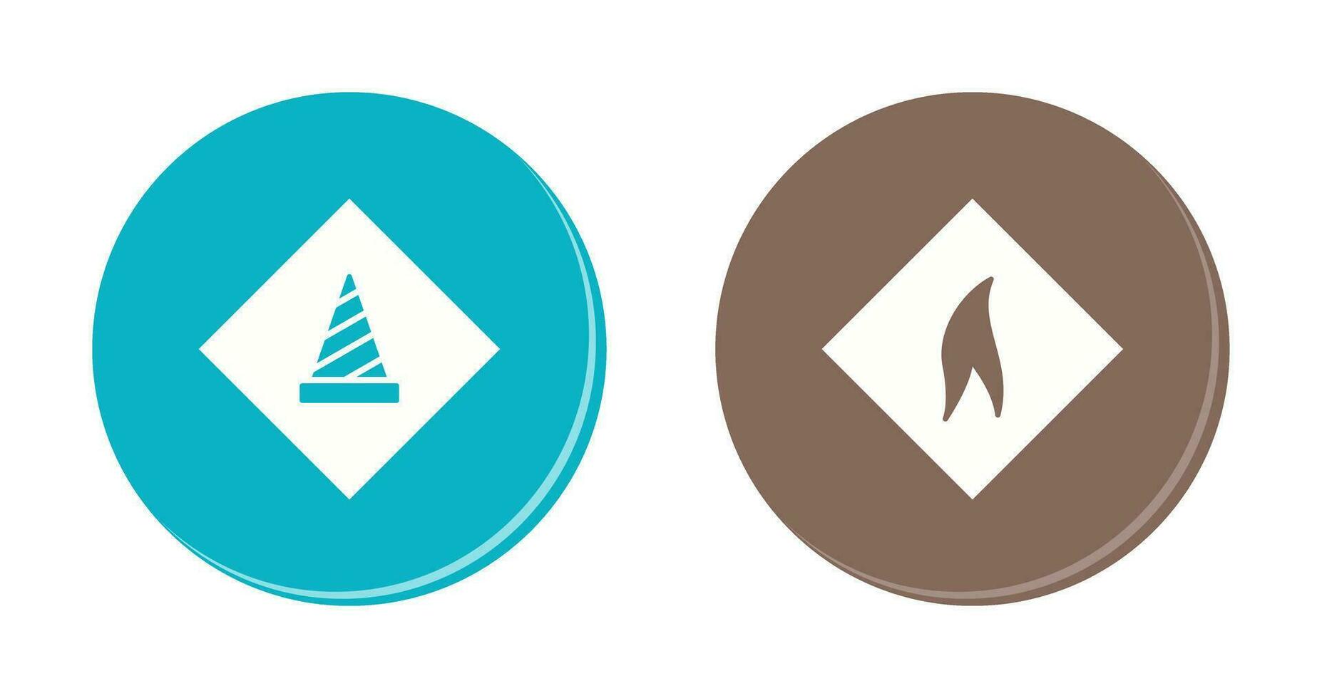 under construction and flammable material  Icon vector