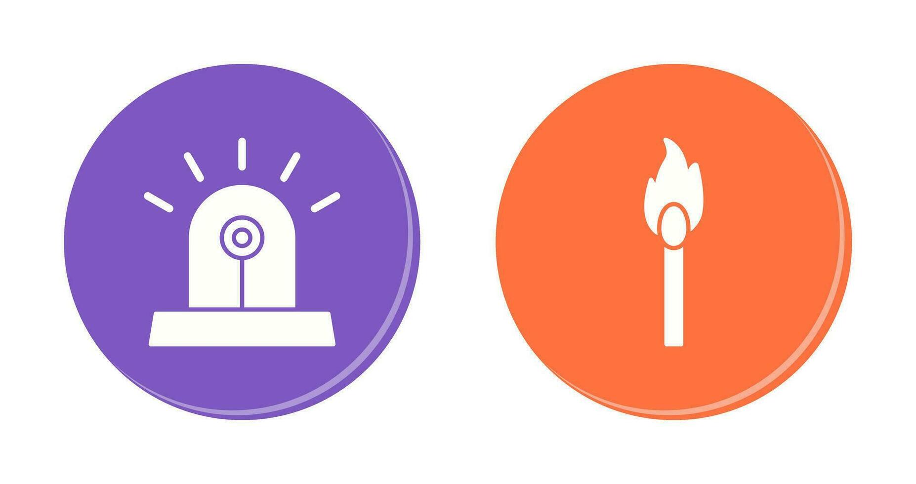 siren and lit matchstick Icon vector
