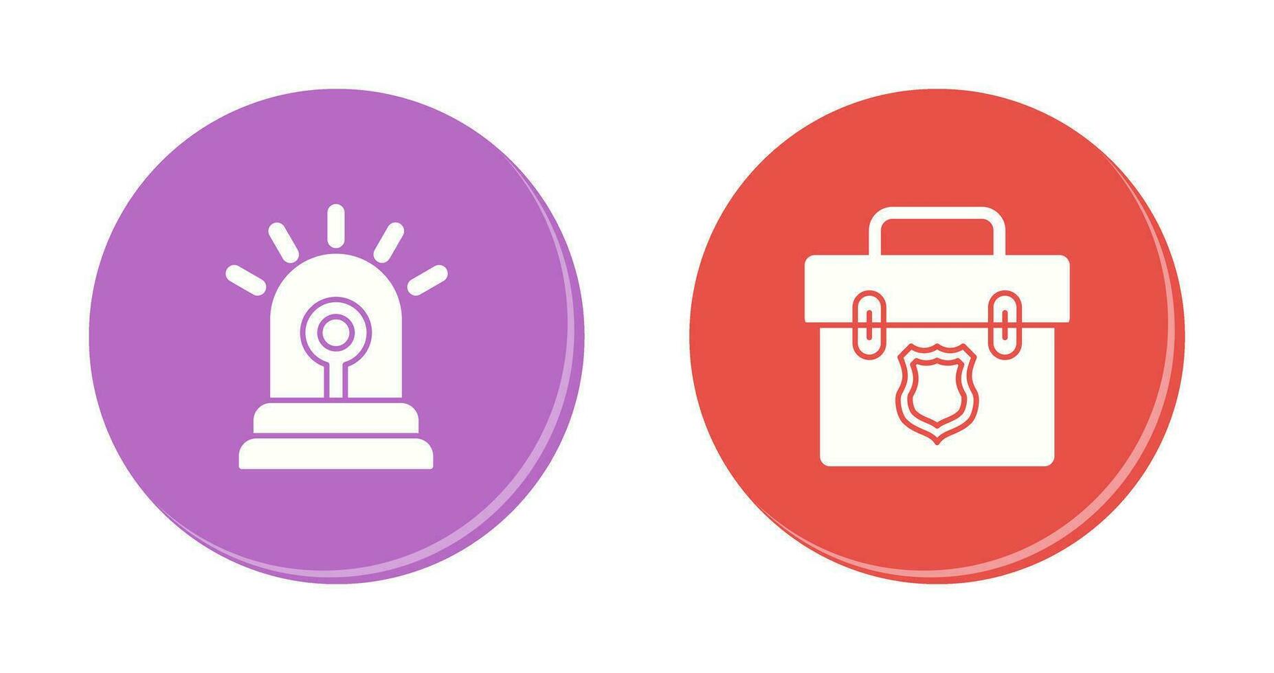 Siren and Suitcase Icon vector