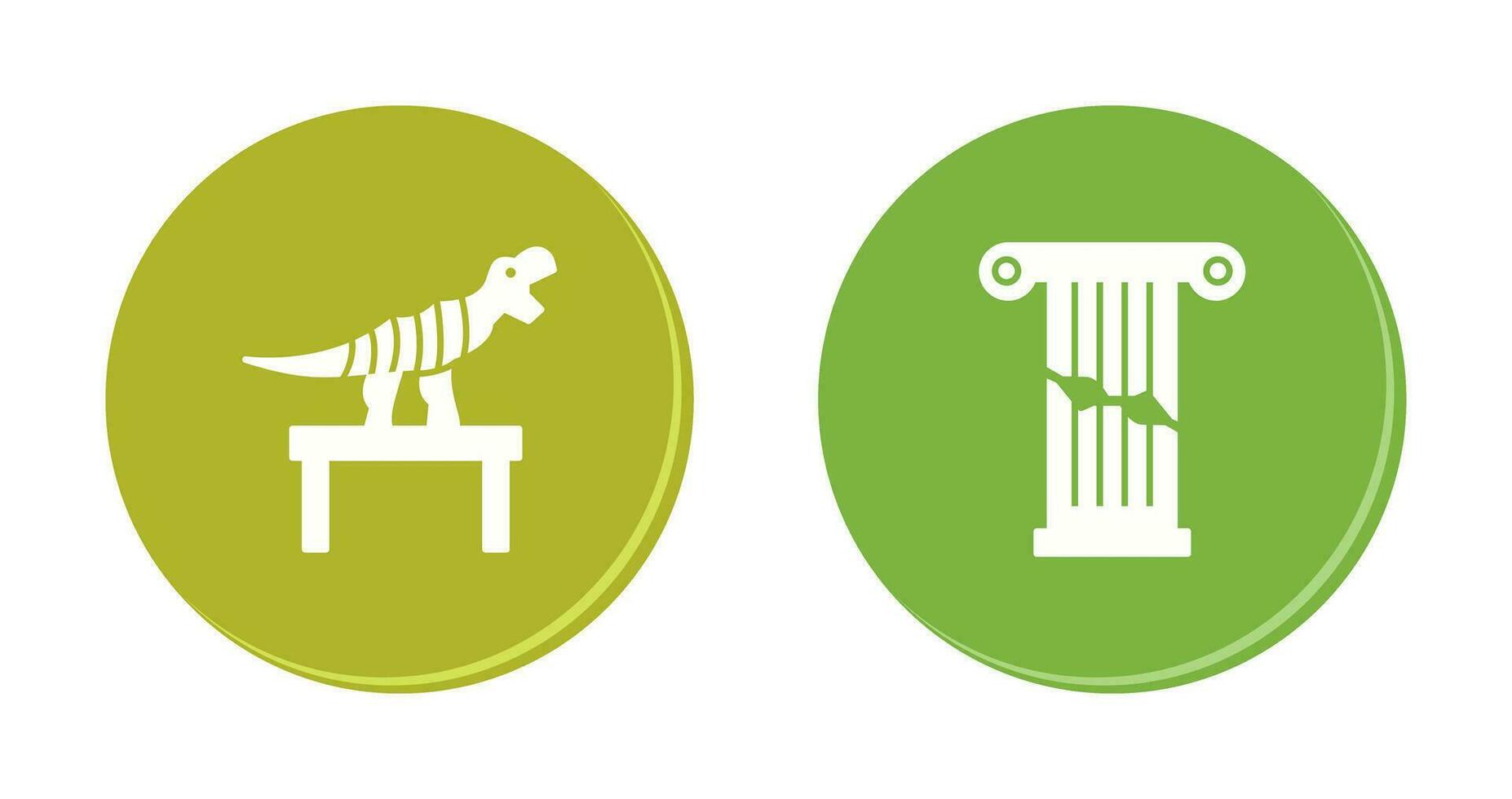 Bones Exhibit and Broken Icon vector