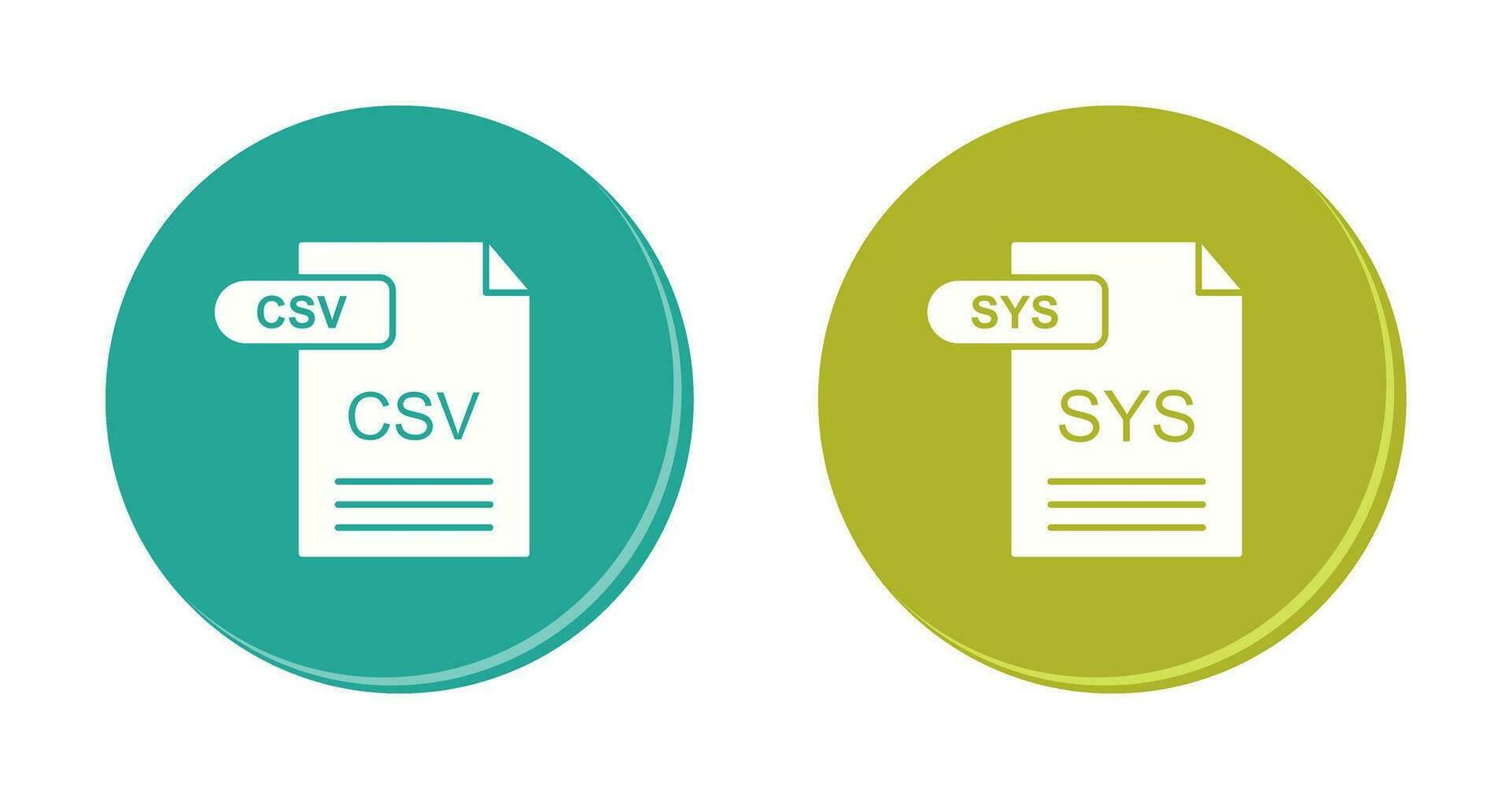 CSV and SYS Icon vector