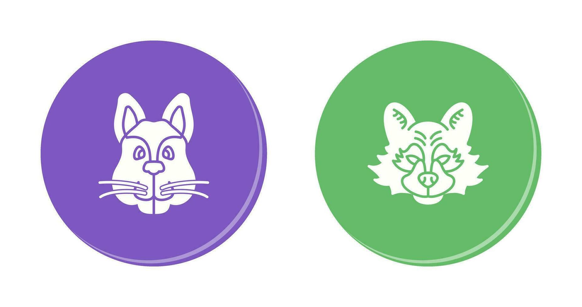 Squirrel and Raccoon Icon vector