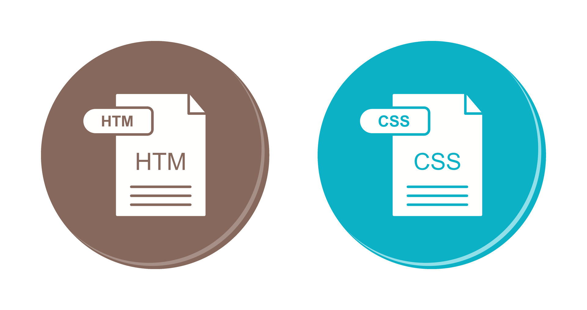 HTM and CSS Icon 32669850 Vector Art at Vecteezy