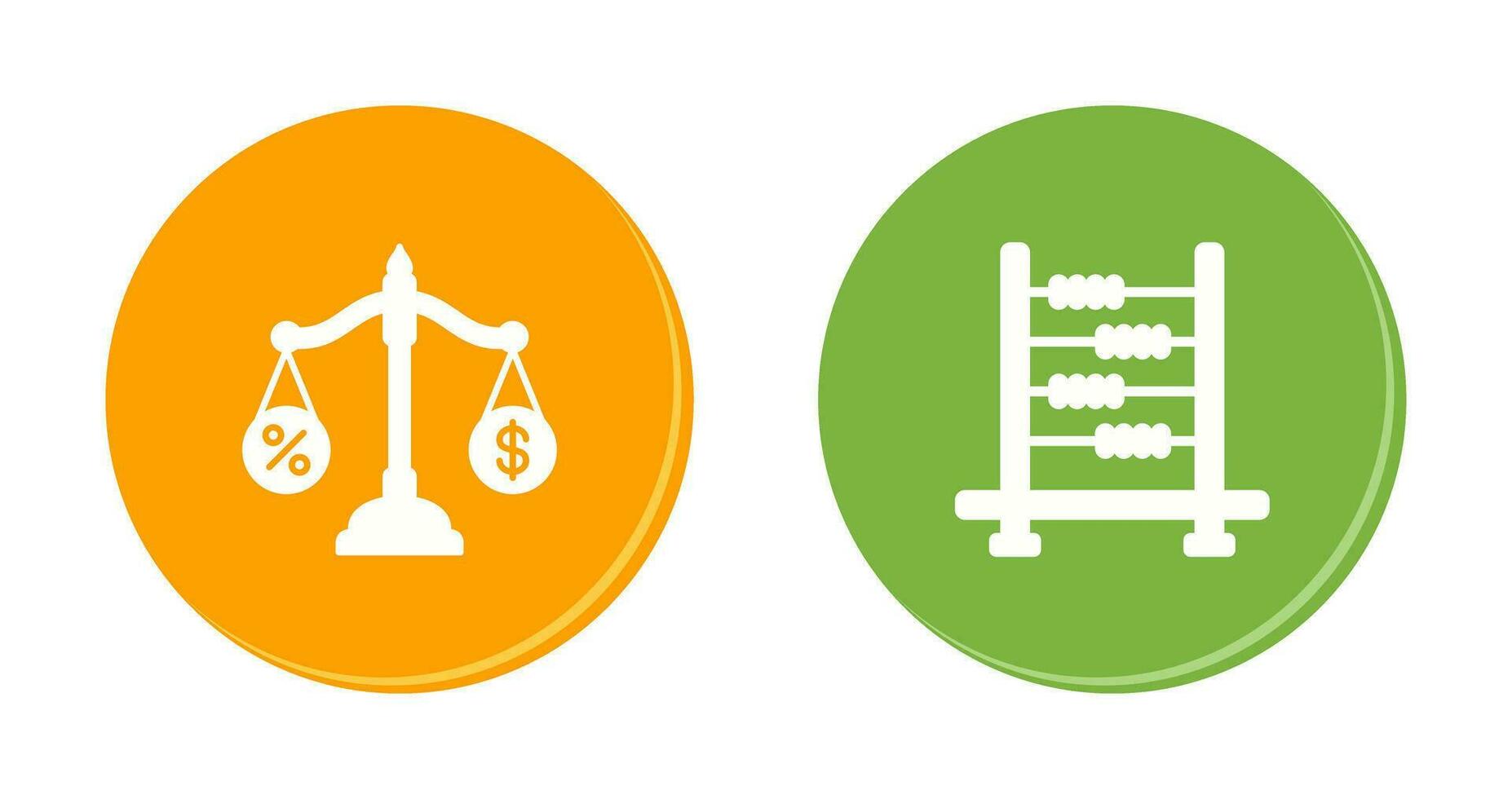 Scale and Abacus Icon vector