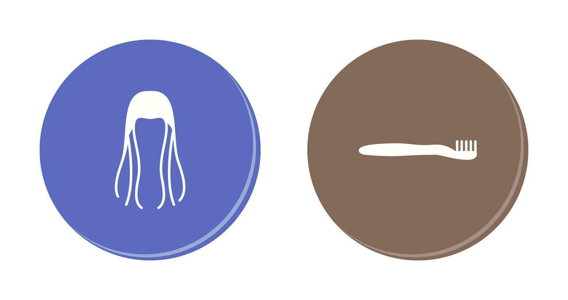 cepillo de dientes y pelo icono vector