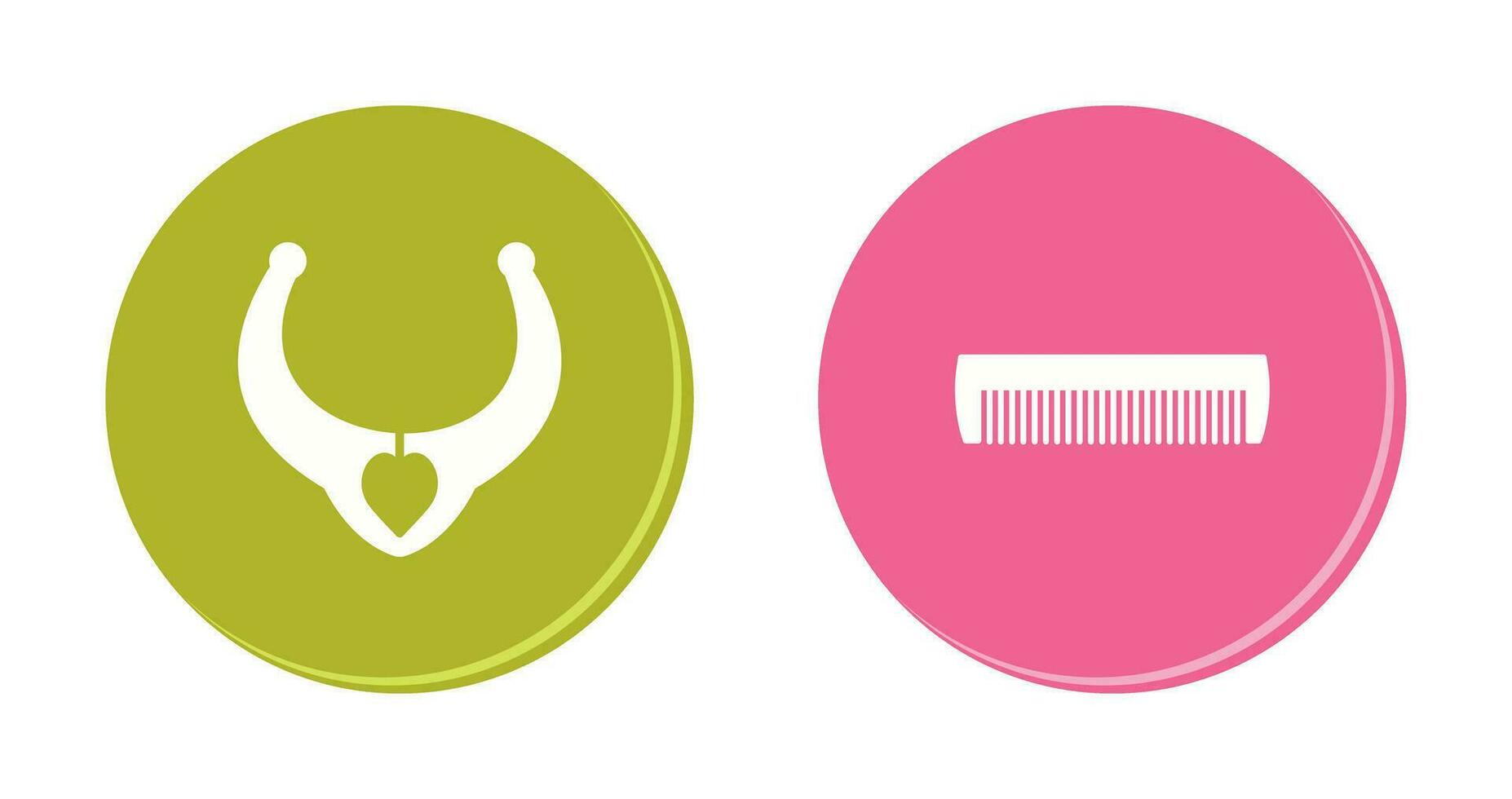Necklace and Comb Icon vector