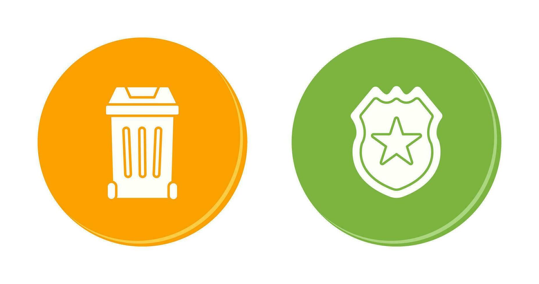 Gargage and Shield Icon vector