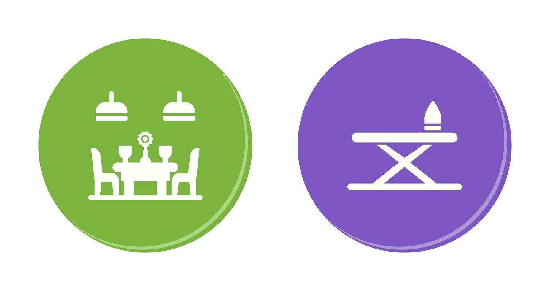 Iron Board and Table Icon vector