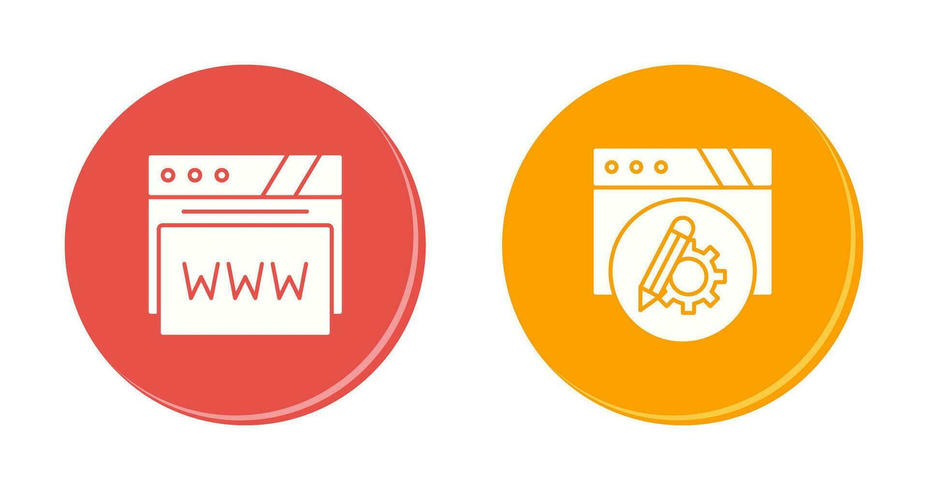 Setting and Web Browser Icon vector