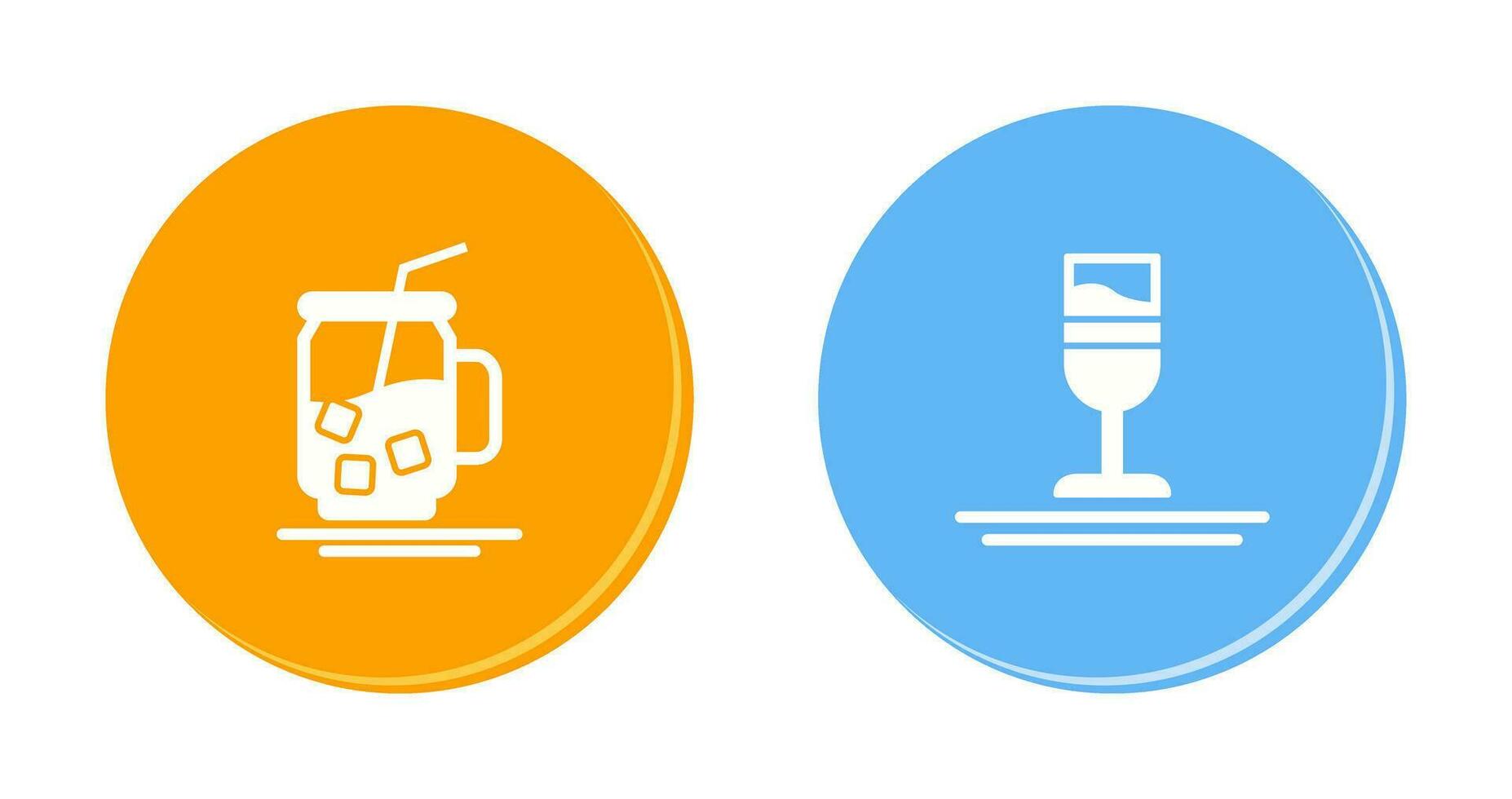 Iced Tea and Rainbow Drink Icon vector