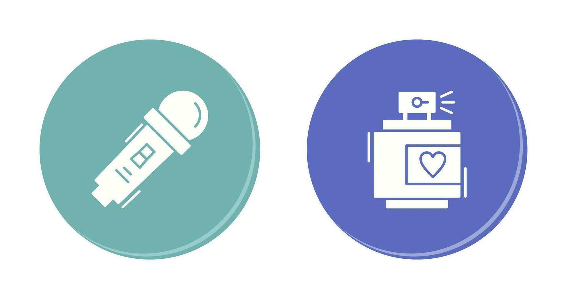 Microphone and Perfume Icon vector