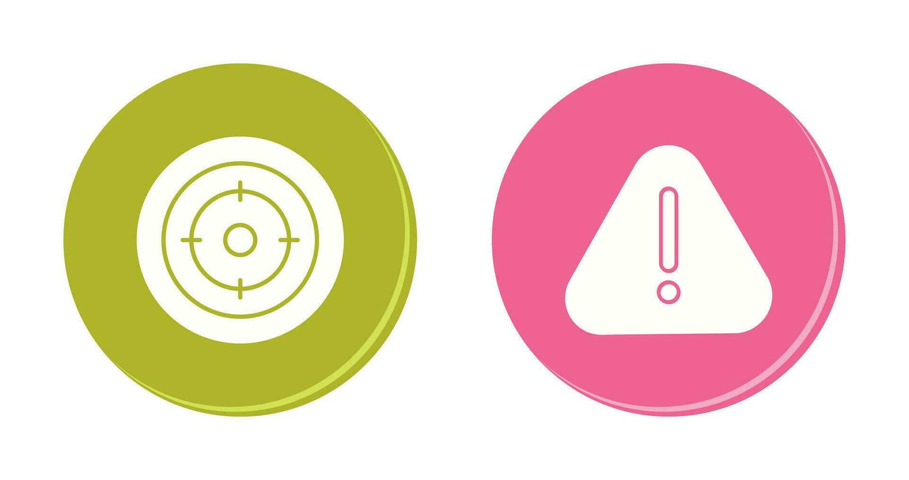 Target and Warning Icon vector