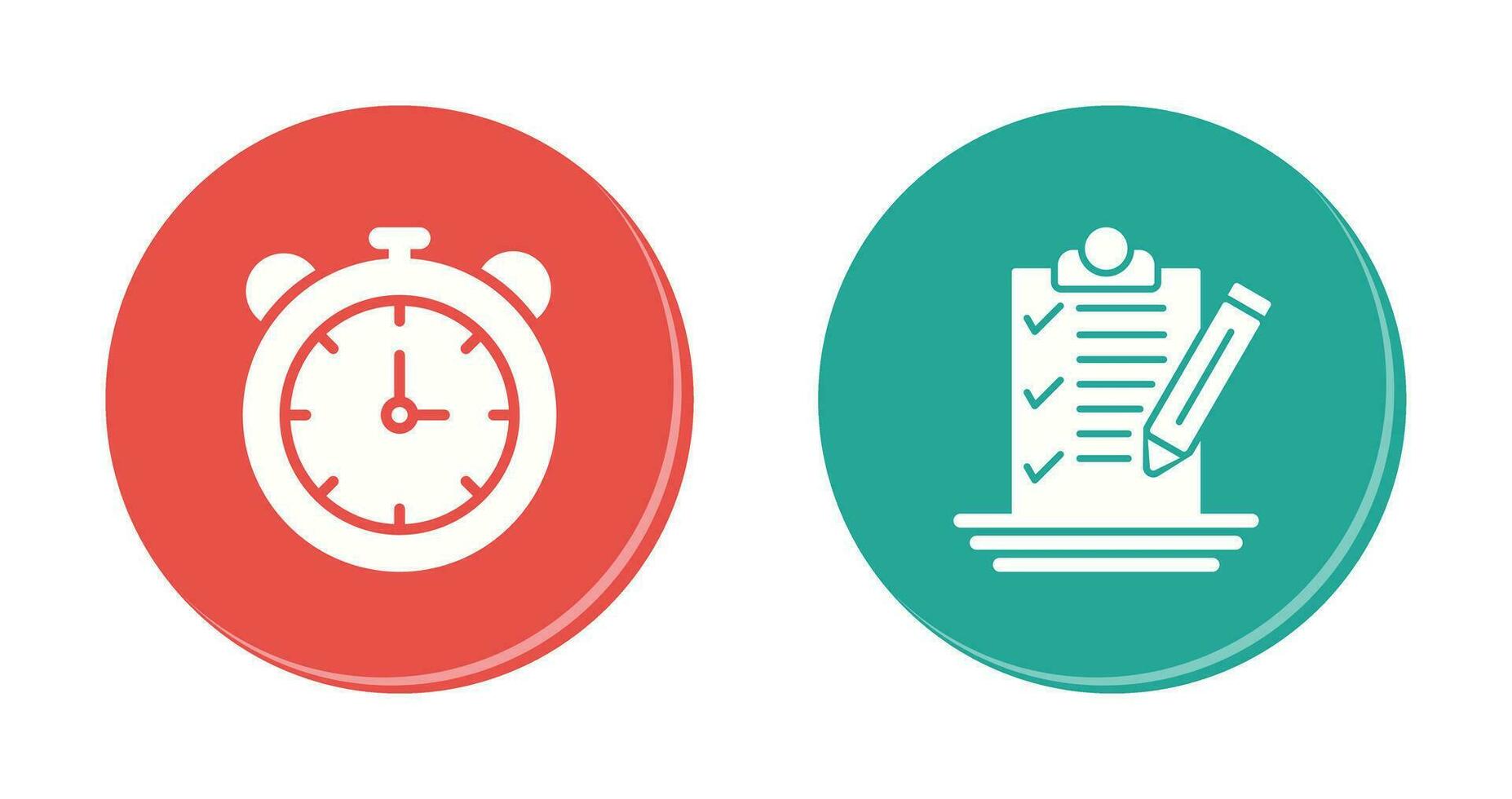 Stopwatch and Check List Icon vector