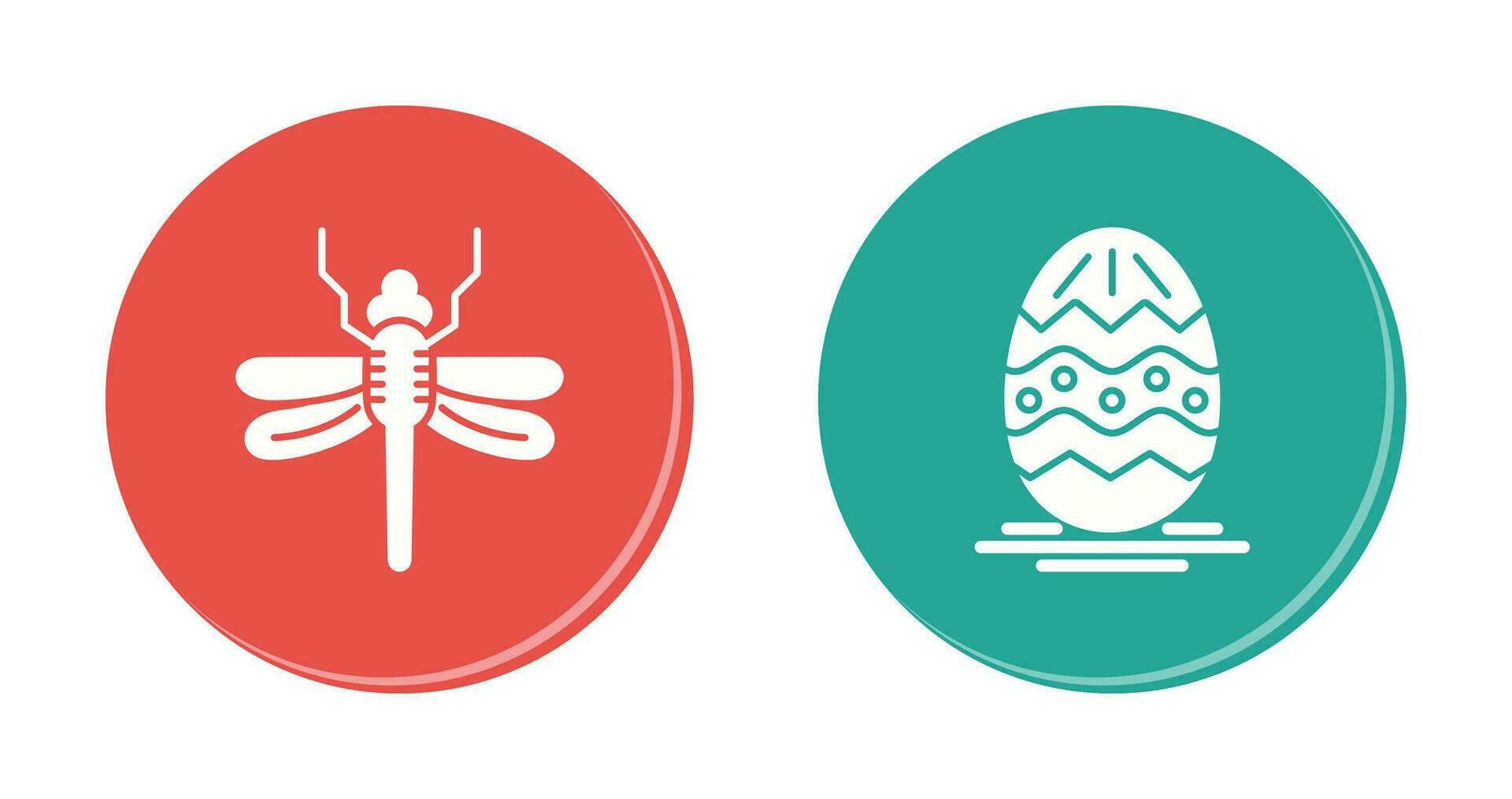 Dragonfly and Easter  Icon vector