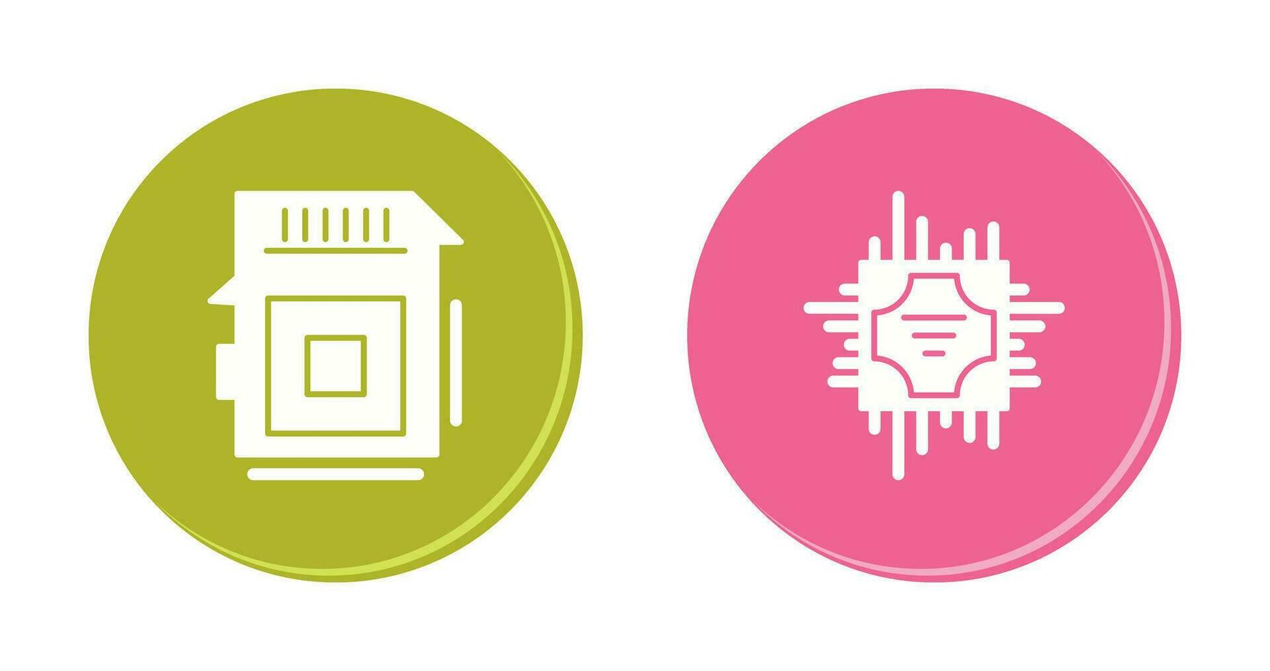 Sd Card and Cpu Icon vector