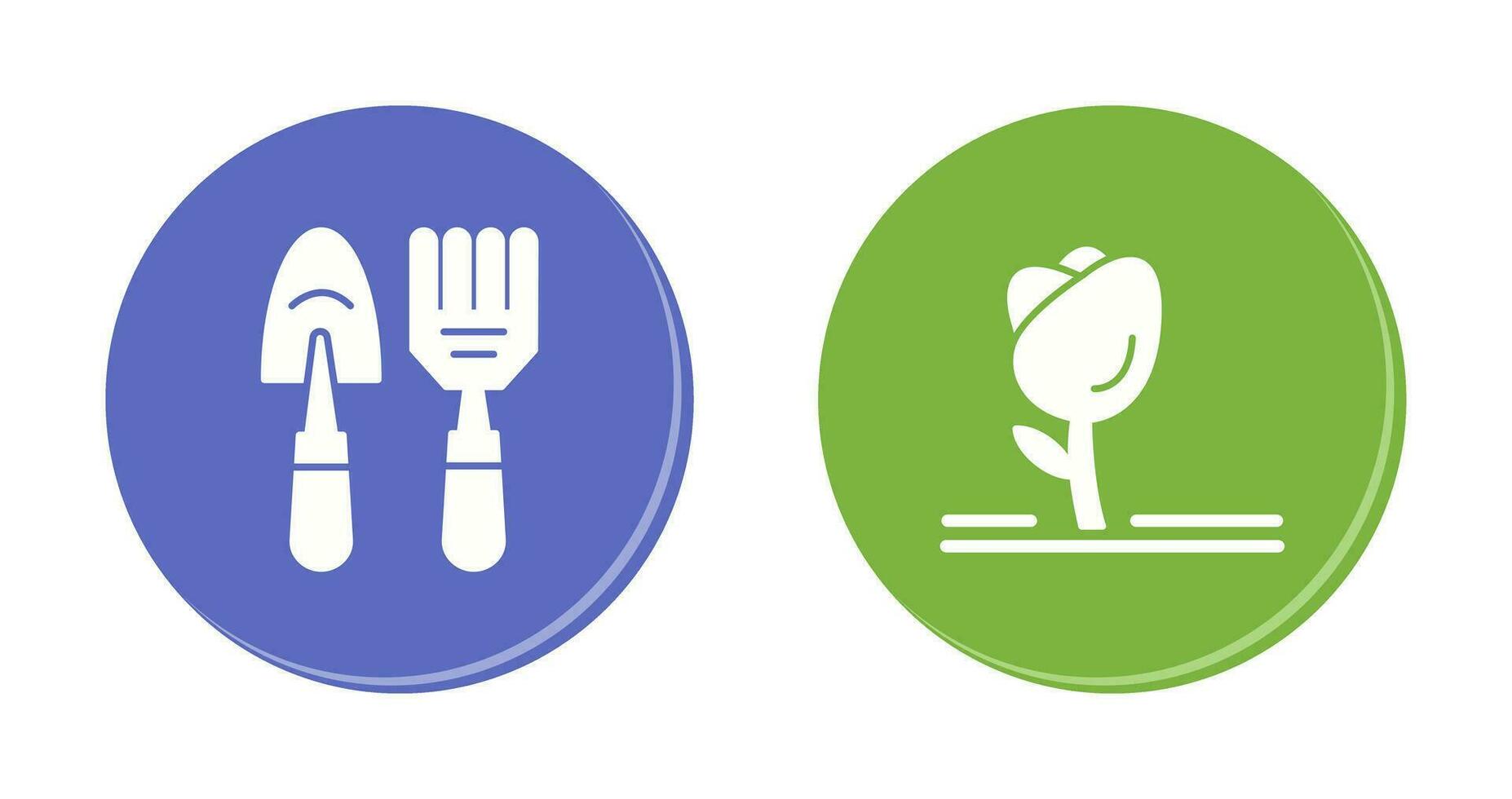 Gardening Tools and Tulip Icon vector